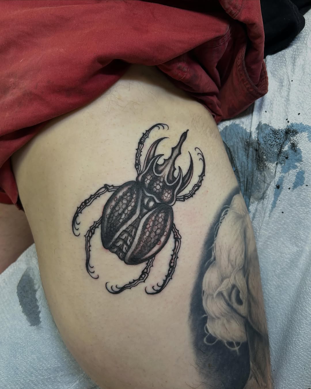 Tattoo by @samperrytattoos — black_and_grey, dark_realism