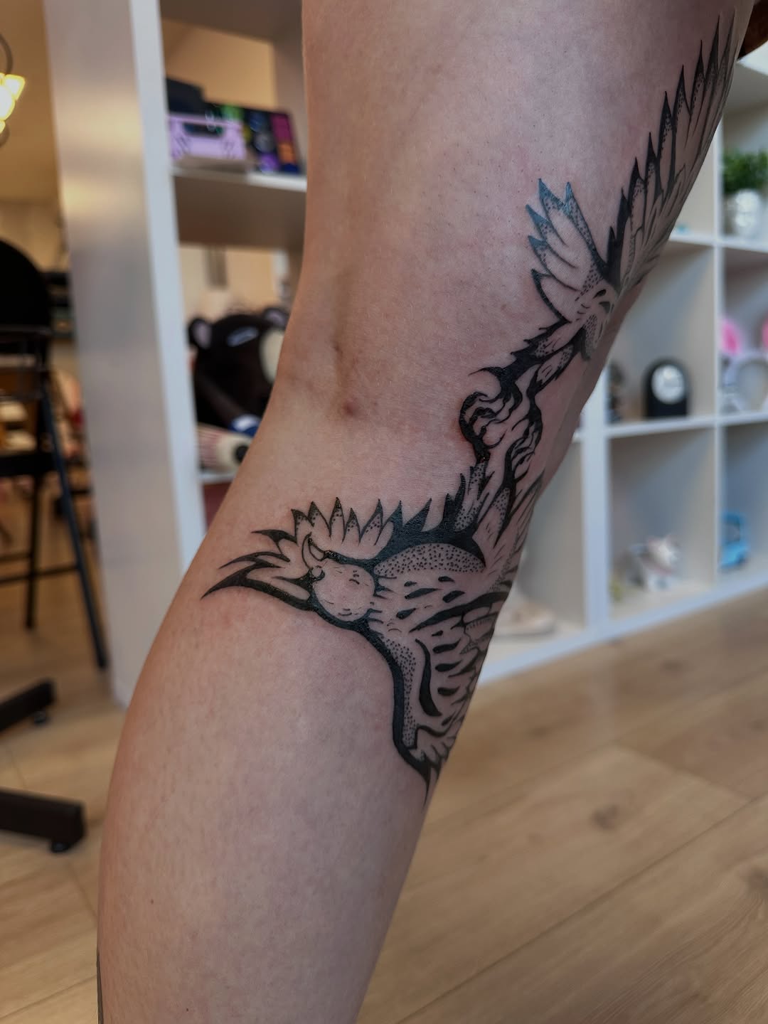 Tattoo by @amb.tattoo — illustrative, black_and_grey