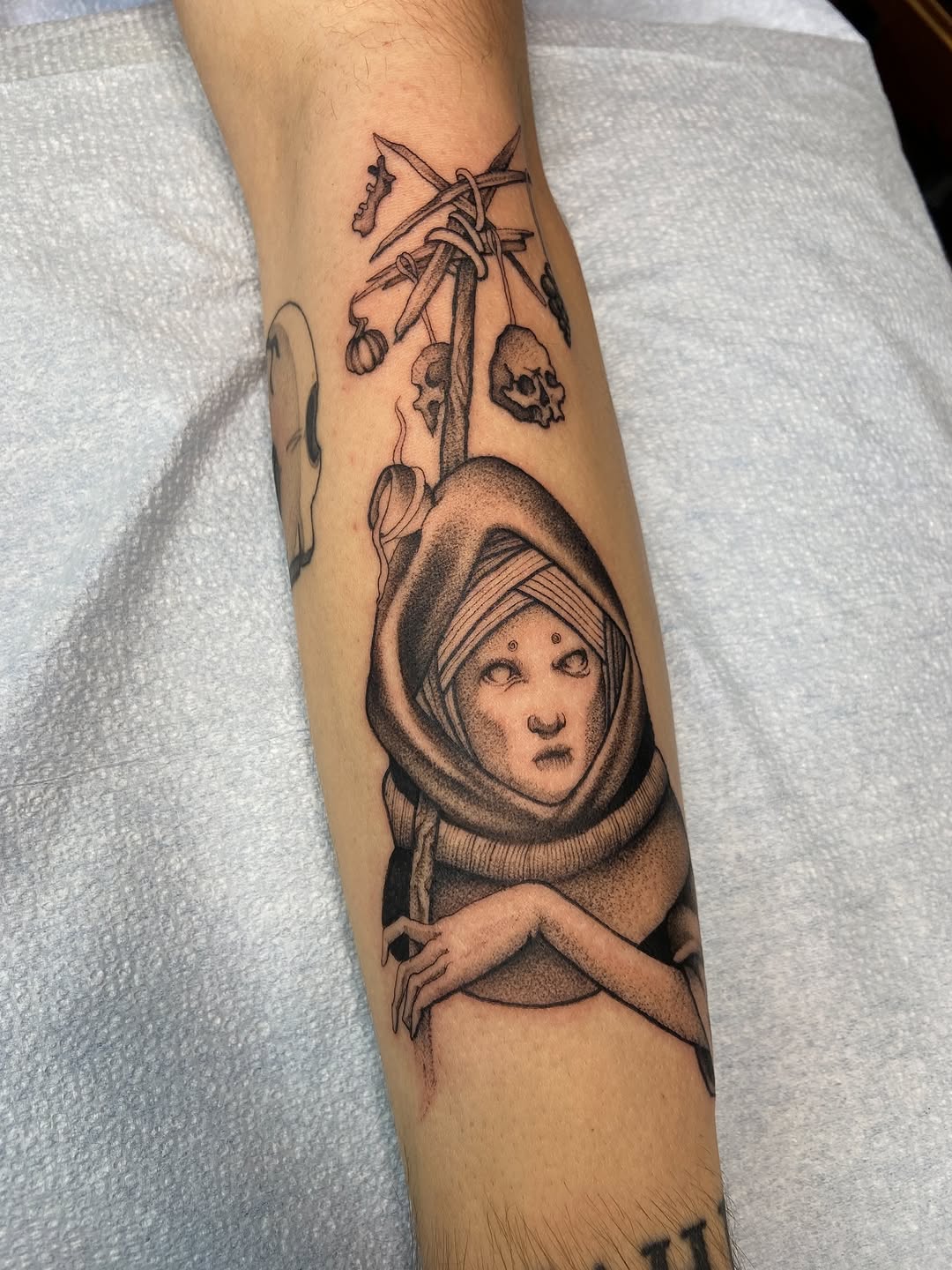 Tattoo by @quinndoskis — dark_realism, dotwork