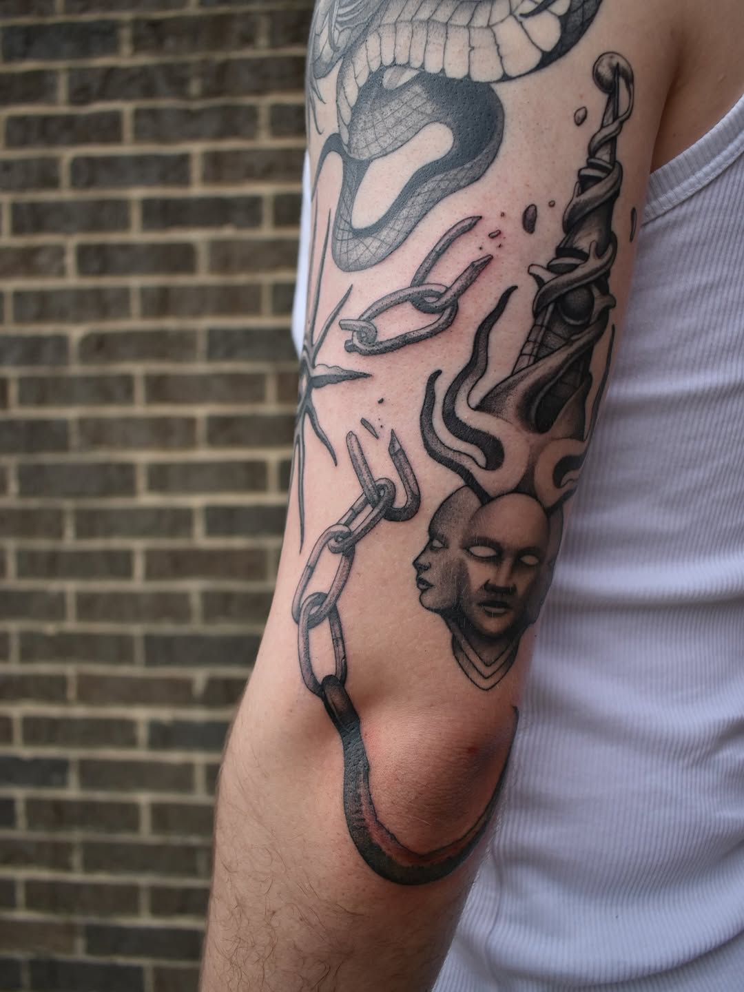 Tattoo by @legend_eli — blackwork, illustrative