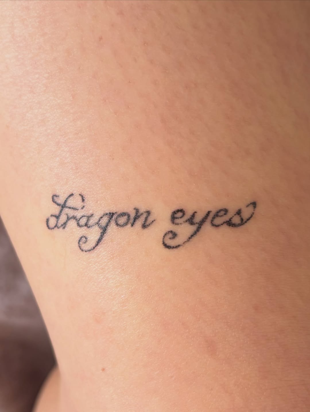 Tattoo by @drawnfromemories — lettering_script, fine_line