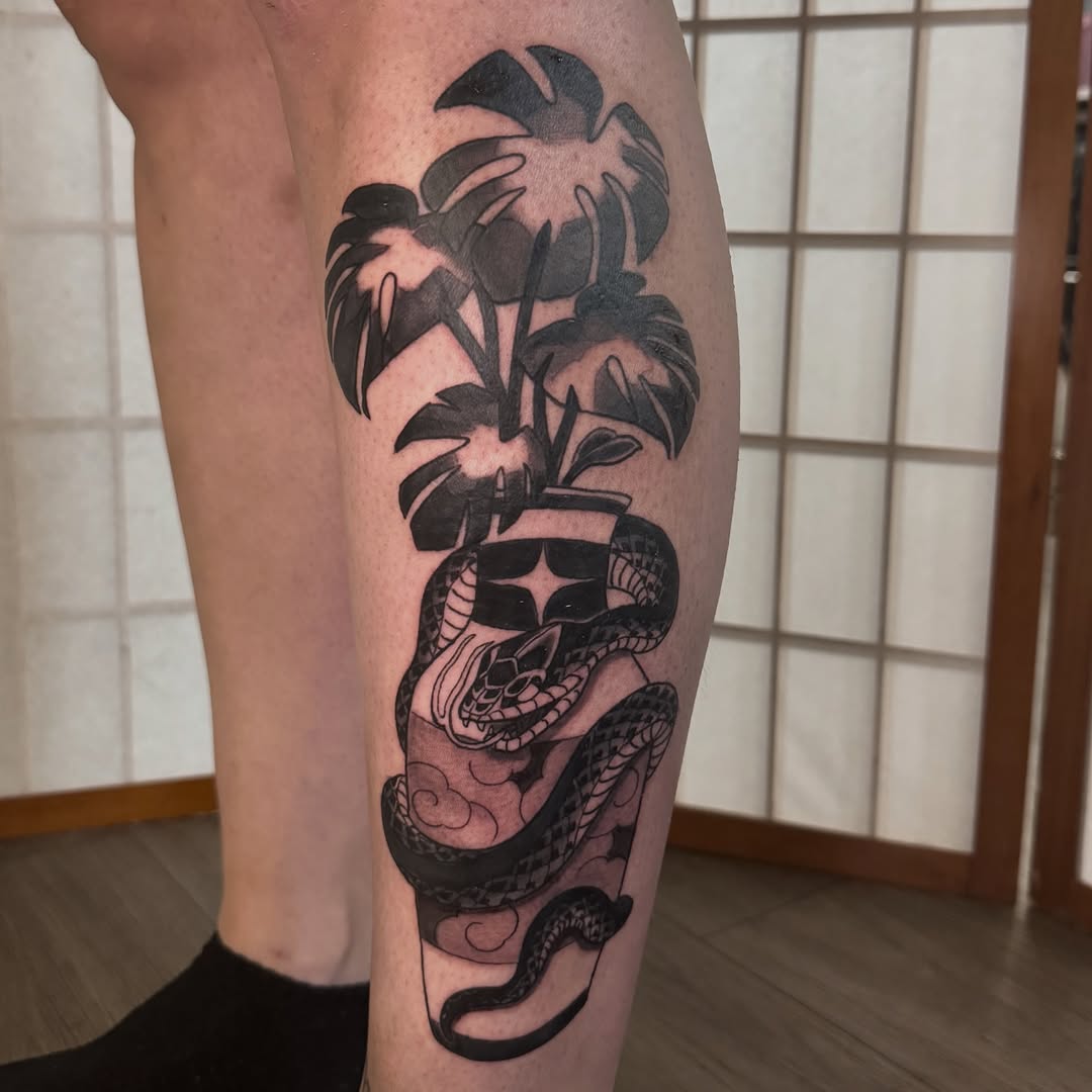 Tattoo by @dylanprorok — illustrative, blackwork