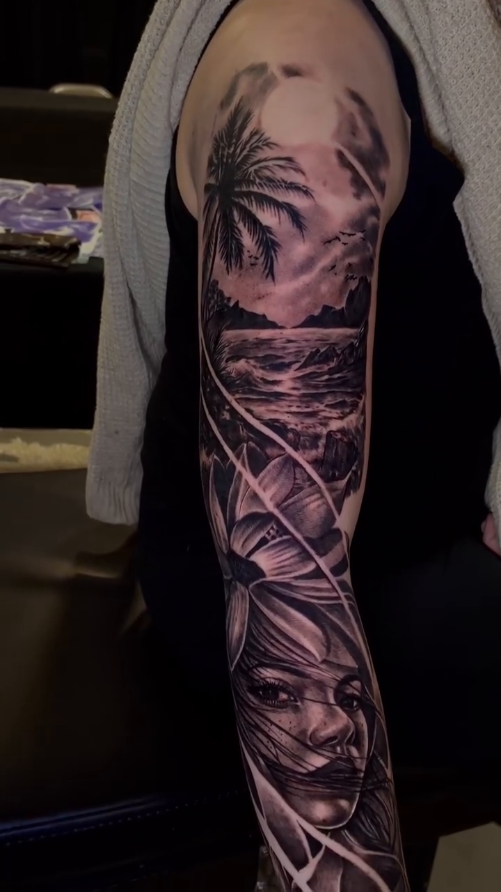 Tattoo by @tattoosbybatch — realism, black_and_grey