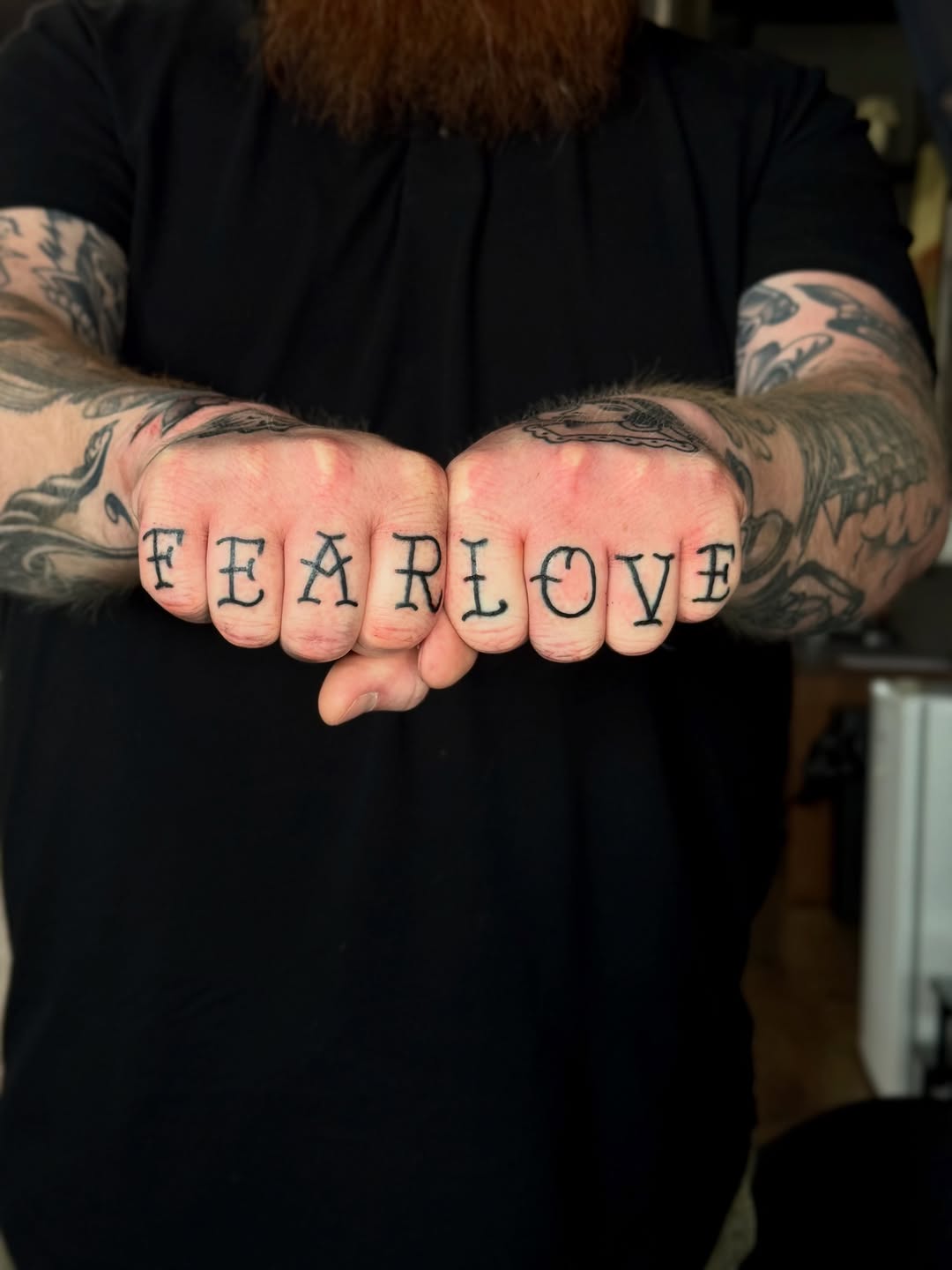 Tattoo by @joebeartattoo β lettering_script, blackwork
