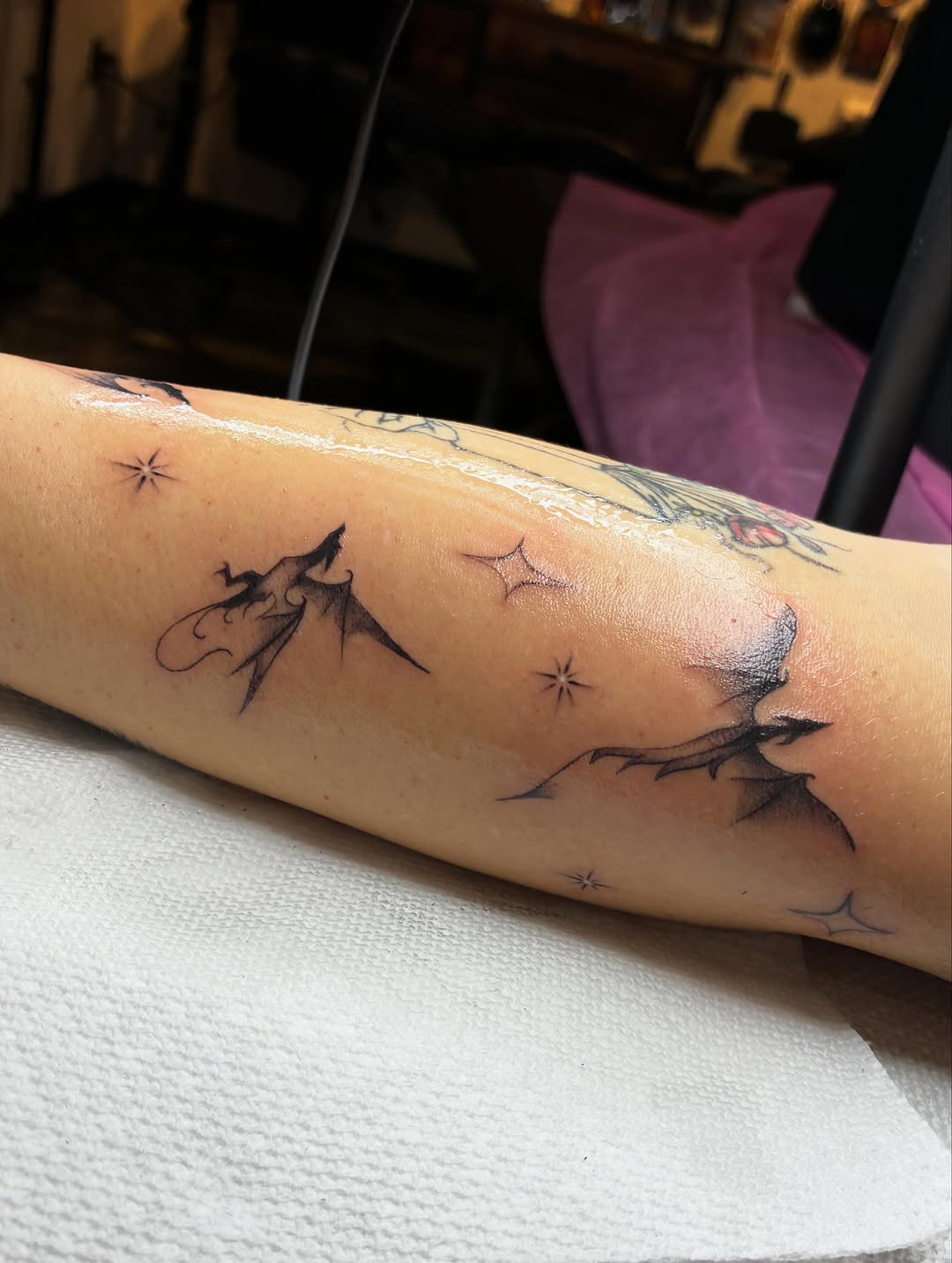 Tattoo by @pebbles.iv — fine_line, black_and_grey