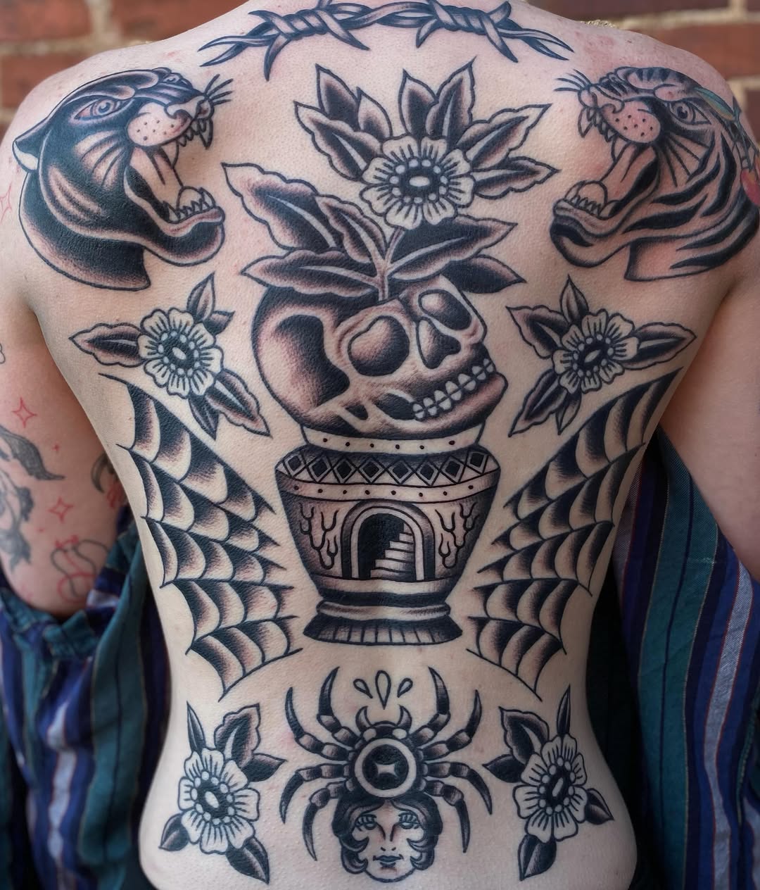 Tattoo by @kieratattoos — american_traditional, black_and_grey