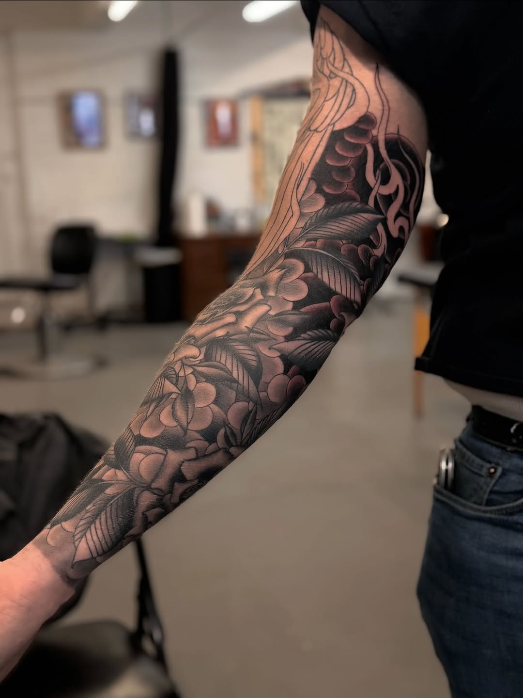 Tattoo by @cole_pittman — japanese_irezumi, black_and_grey