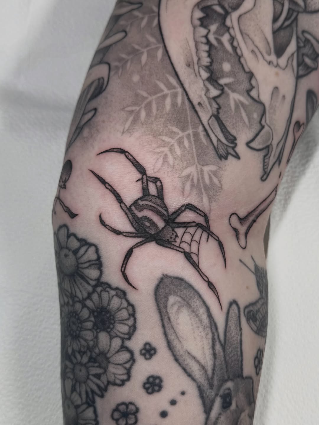 Tattoo by @allyghastly — black_and_grey, realism