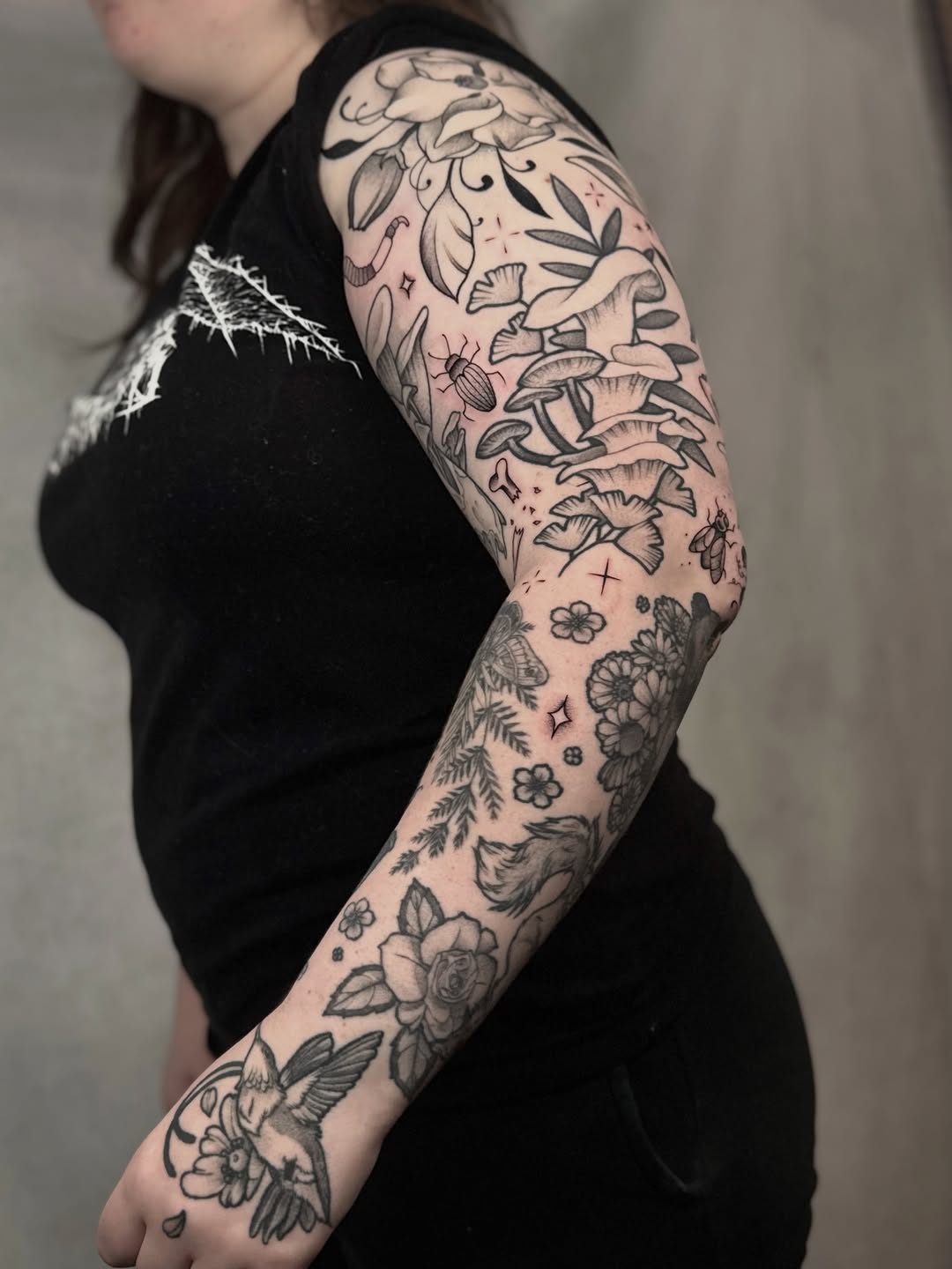 Tattoo by @allyghastly — black_and_grey, illustrative
