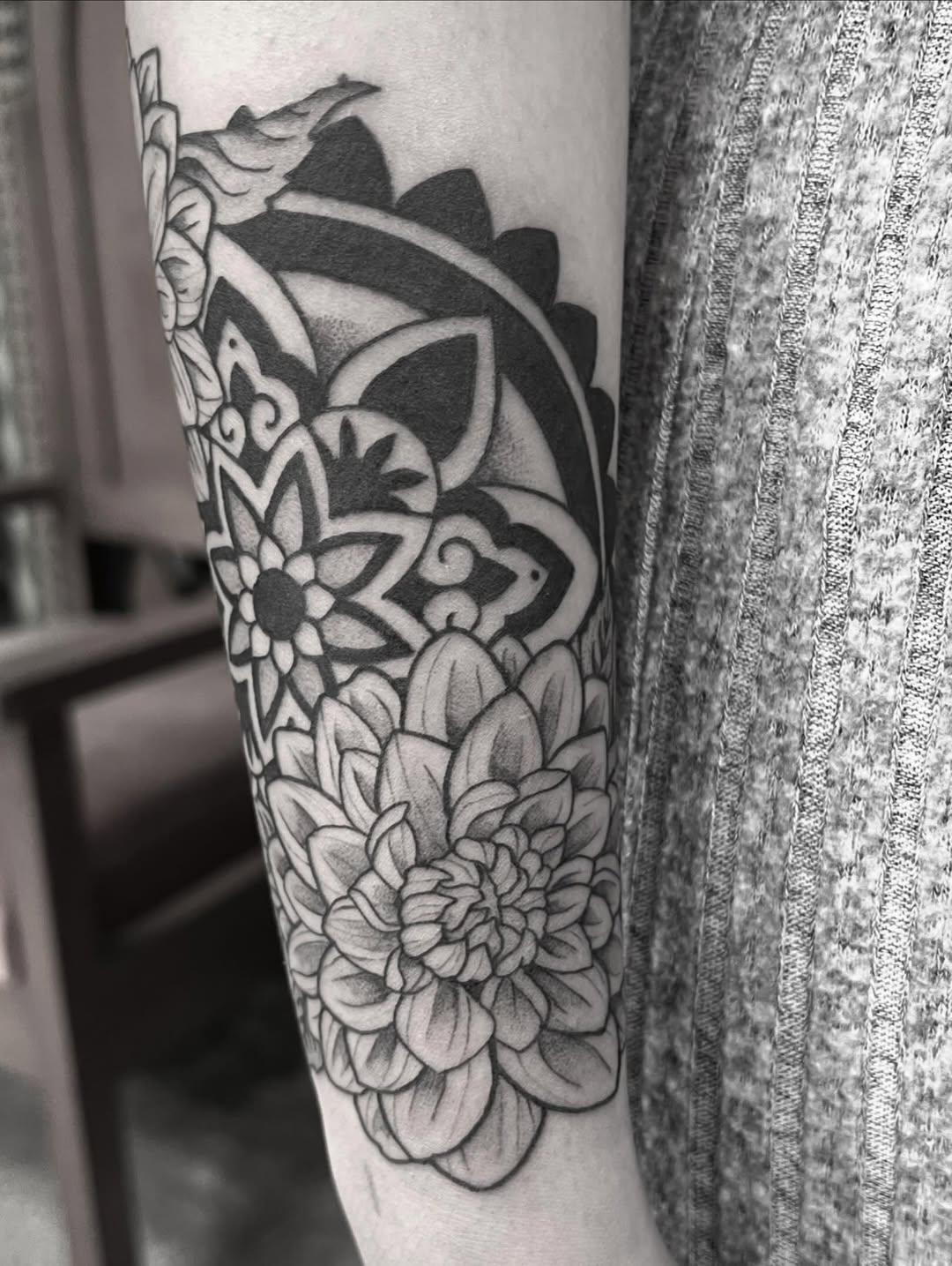 Tattoo by @the_slim_reaper_tattoo — black_and_grey, illustrative