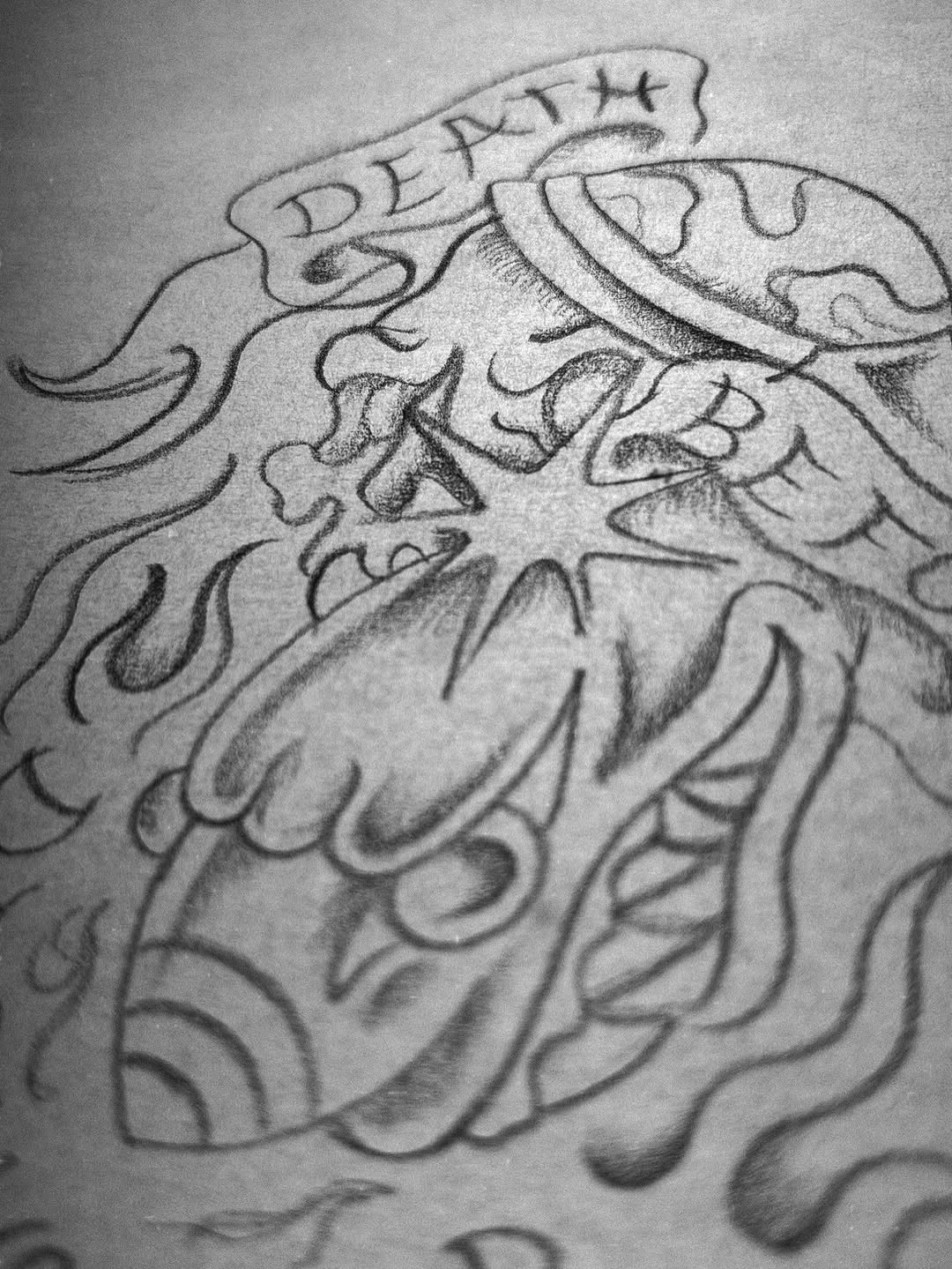 Tattoo by @joelietattoos β lettering_script, black_and_grey