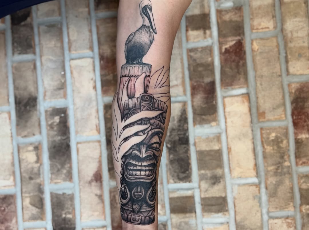 Tattoo by @stormtattoos504 — black_and_grey, realism