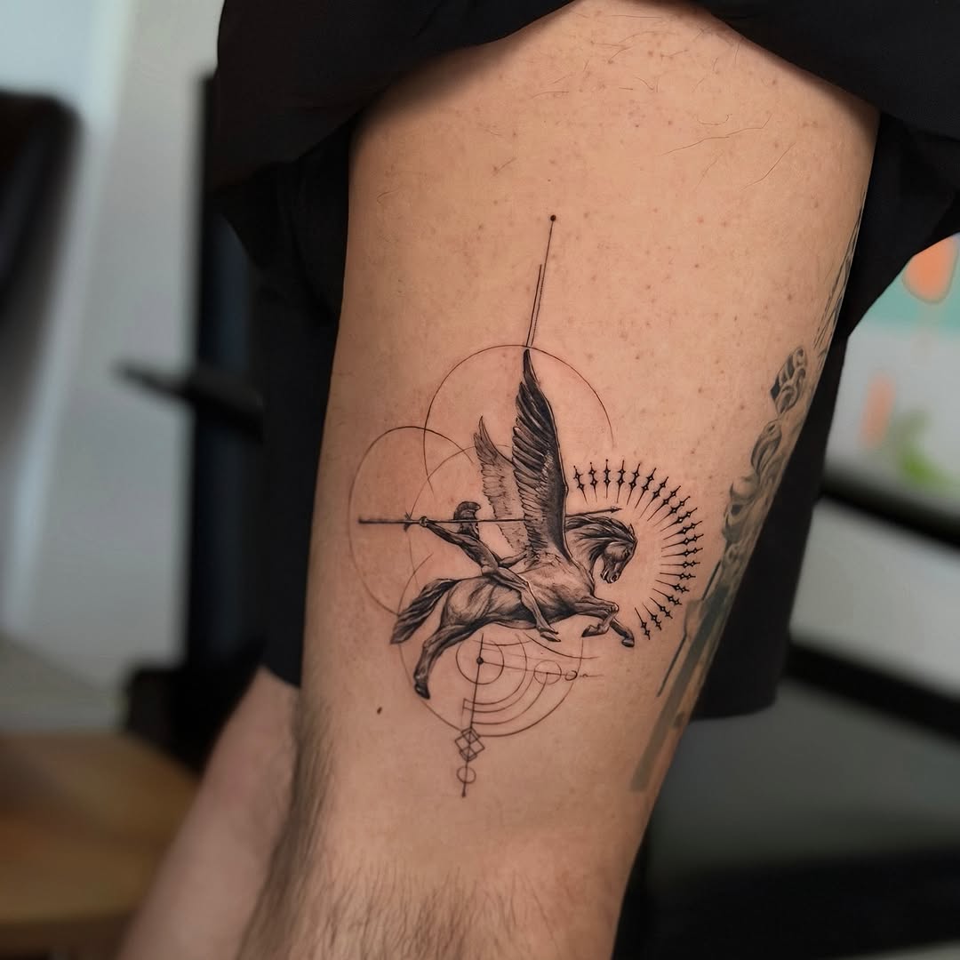 Tattoo by @yuta.tatt β illustrative, geometric