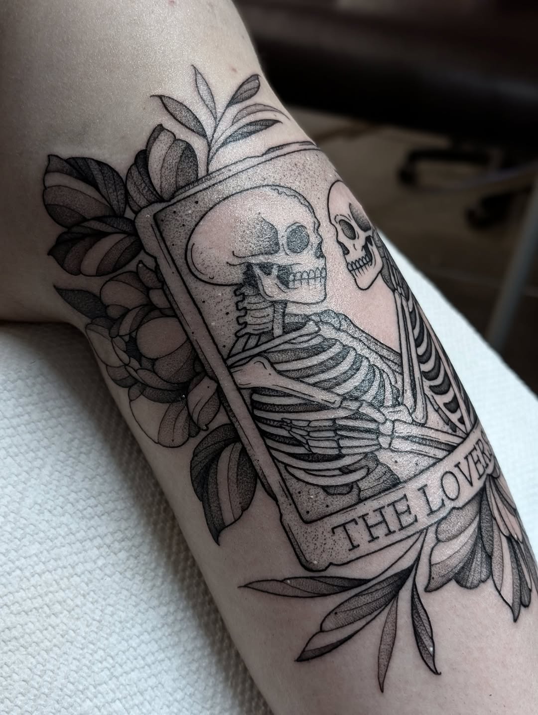 Tattoo by @kattiebaby β black_and_grey, dotwork