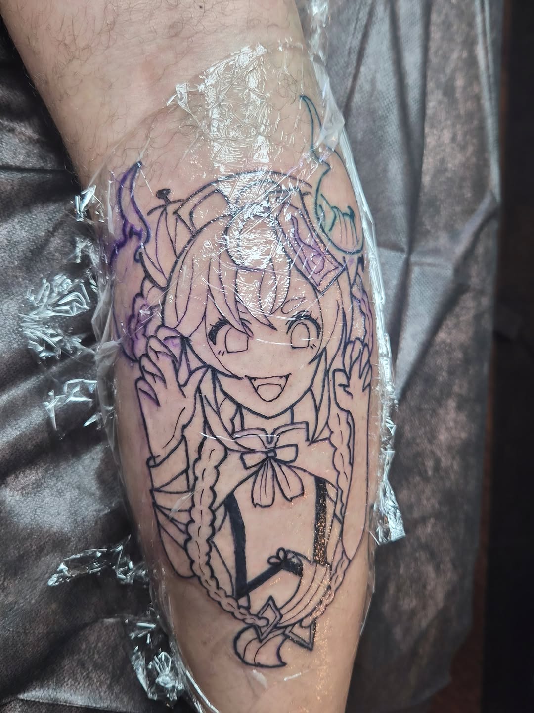 Tattoo by @cielleope_inks — anime, illustrative