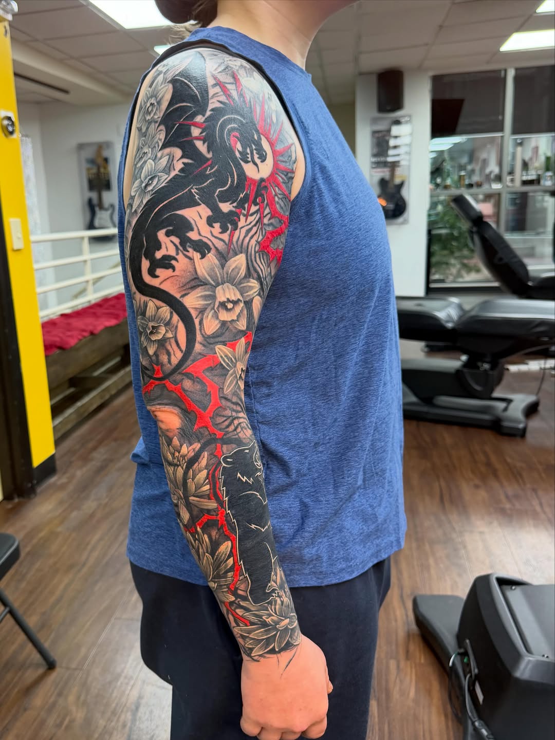 Tattoo by @aaronhassler_tattoos — illustrative, blackwork