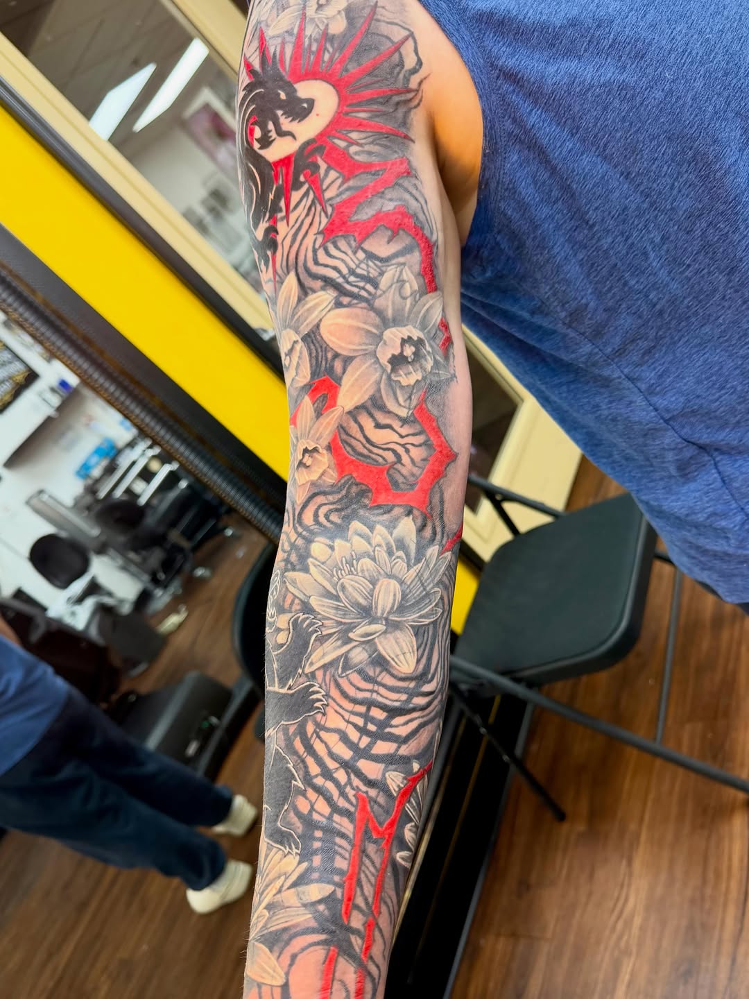 Tattoo by @aaronhassler_tattoos — illustrative, black_and_grey
