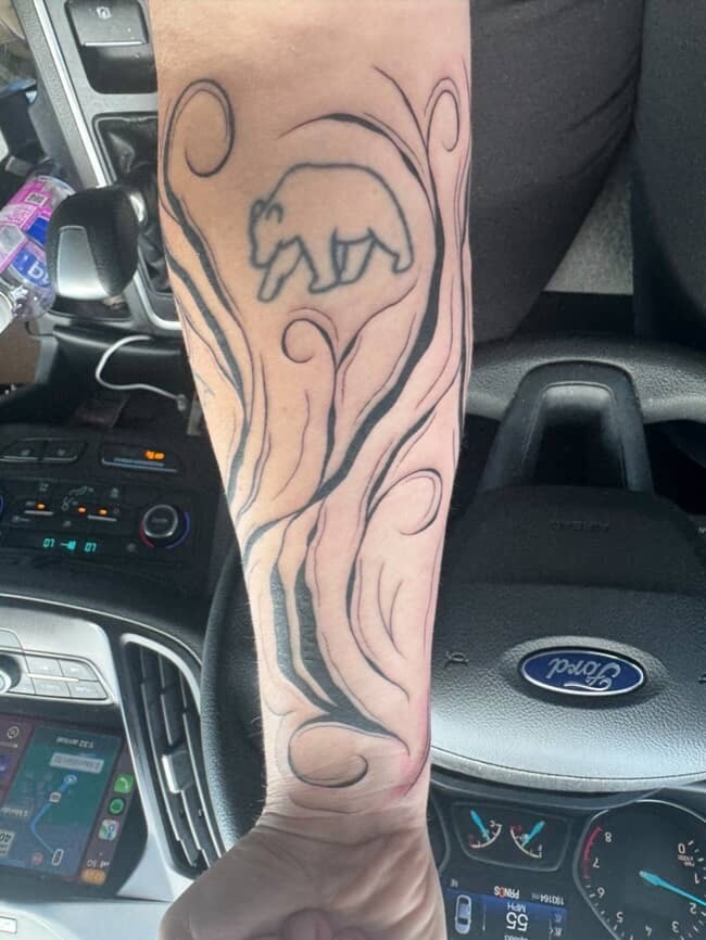 Tattoo by @aaronhassler_tattoos — illustrative, blackwork