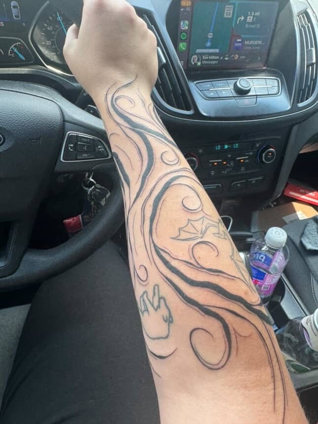 Tattoo by @aaronhassler_tattoos — illustrative, blackwork