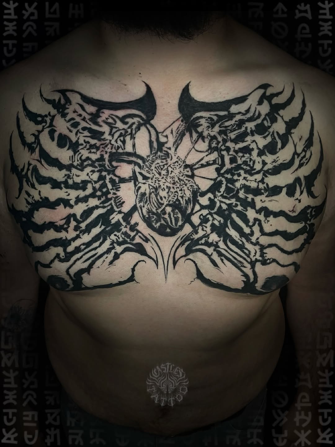 Tattoo by @castles_tattoo — blackwork