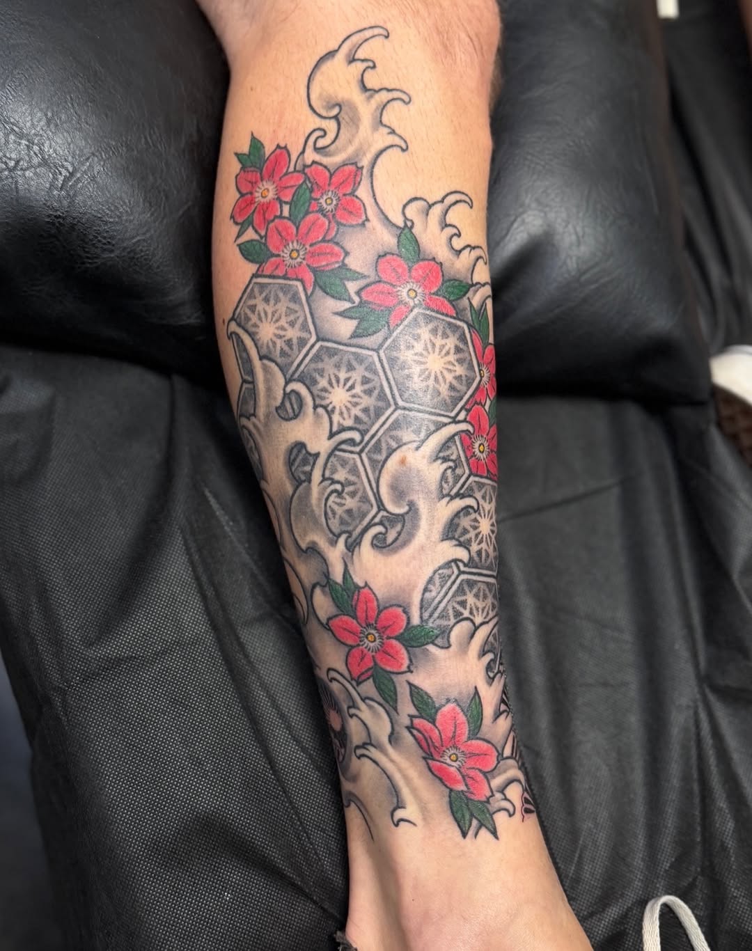 Tattoo by @rikkybobbytattoo โ japanese_irezumi, geometric