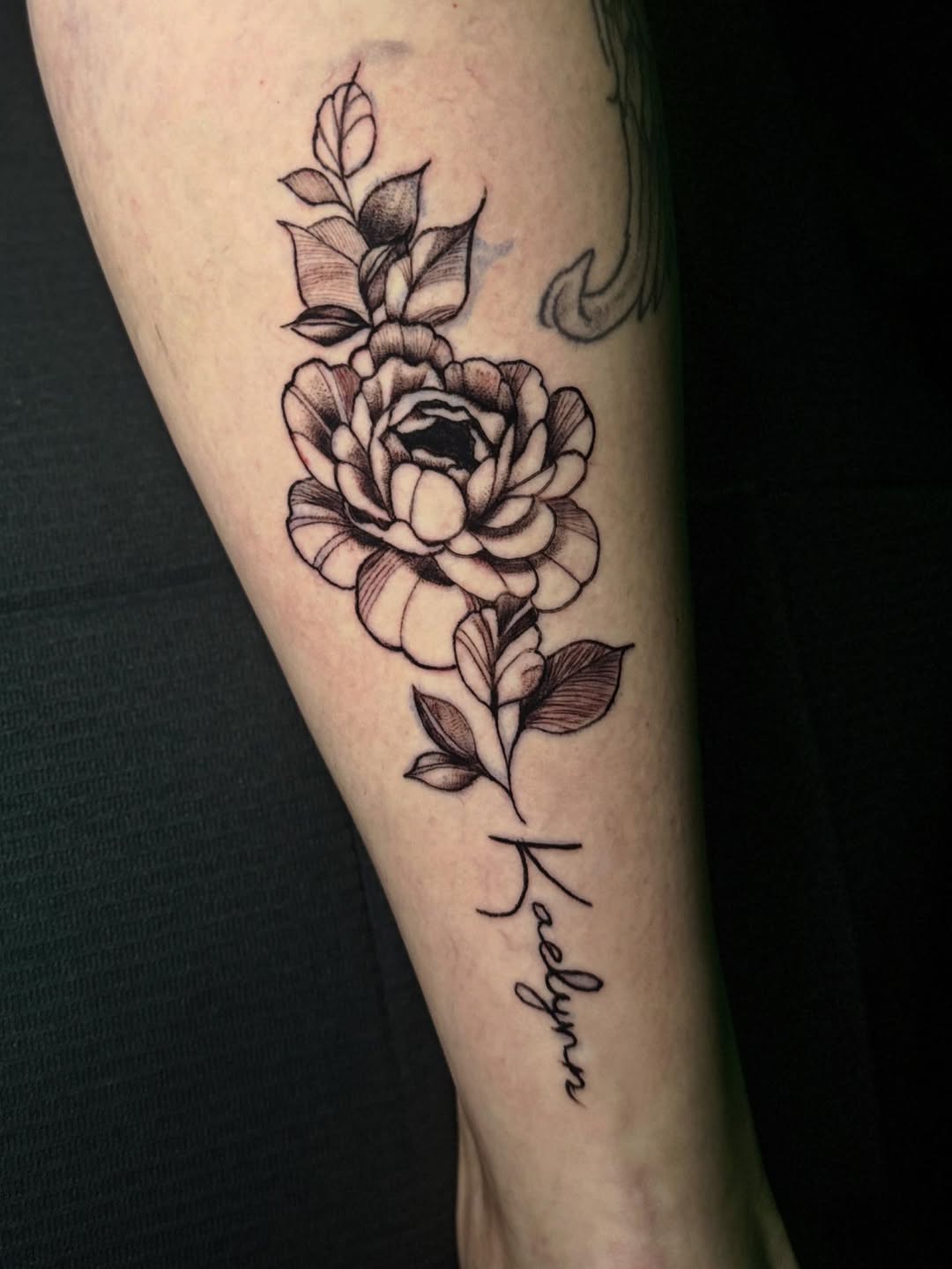 Tattoo by @needlenikki — fine_line, lettering_script