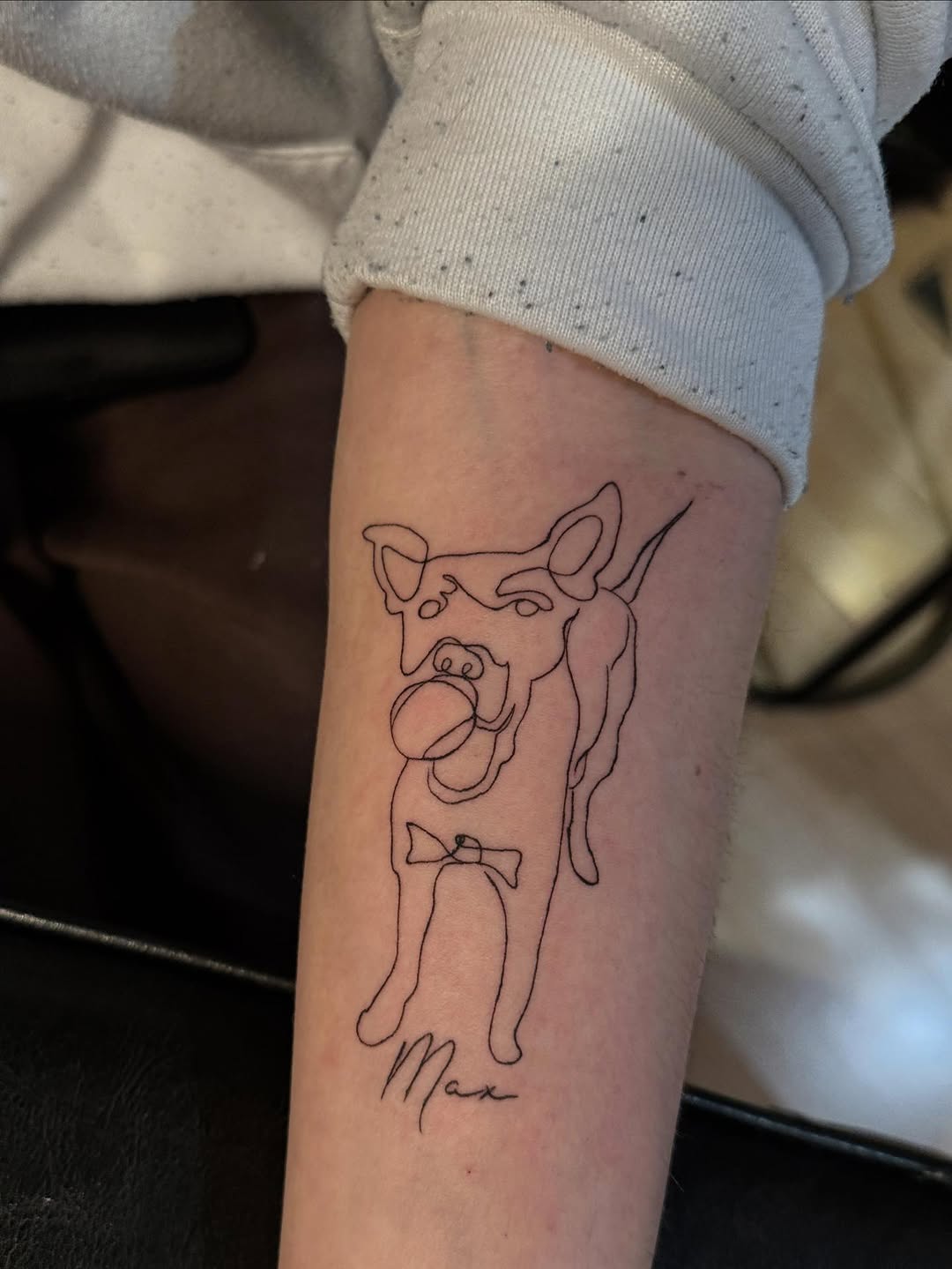 Tattoo by @needlenikki — fine_line, lettering_script
