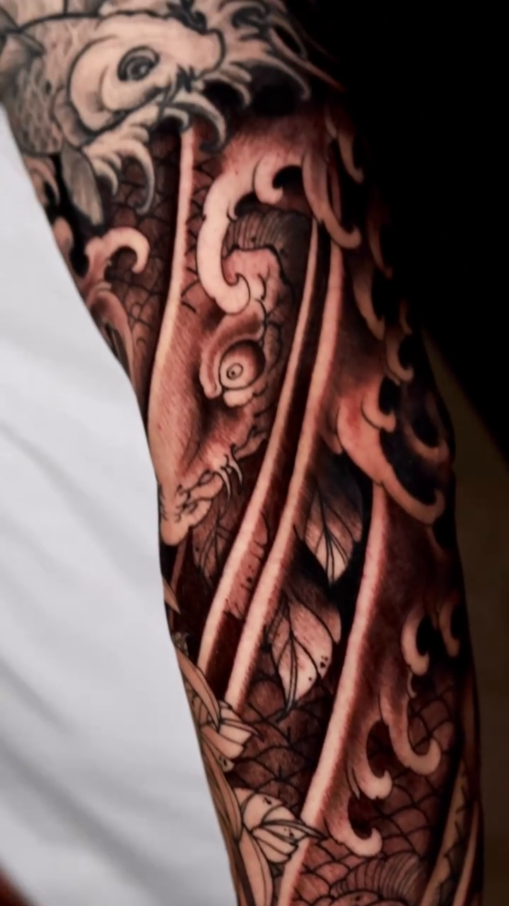 Tattoo by @hocheon1 — japanese_irezumi, black_and_grey