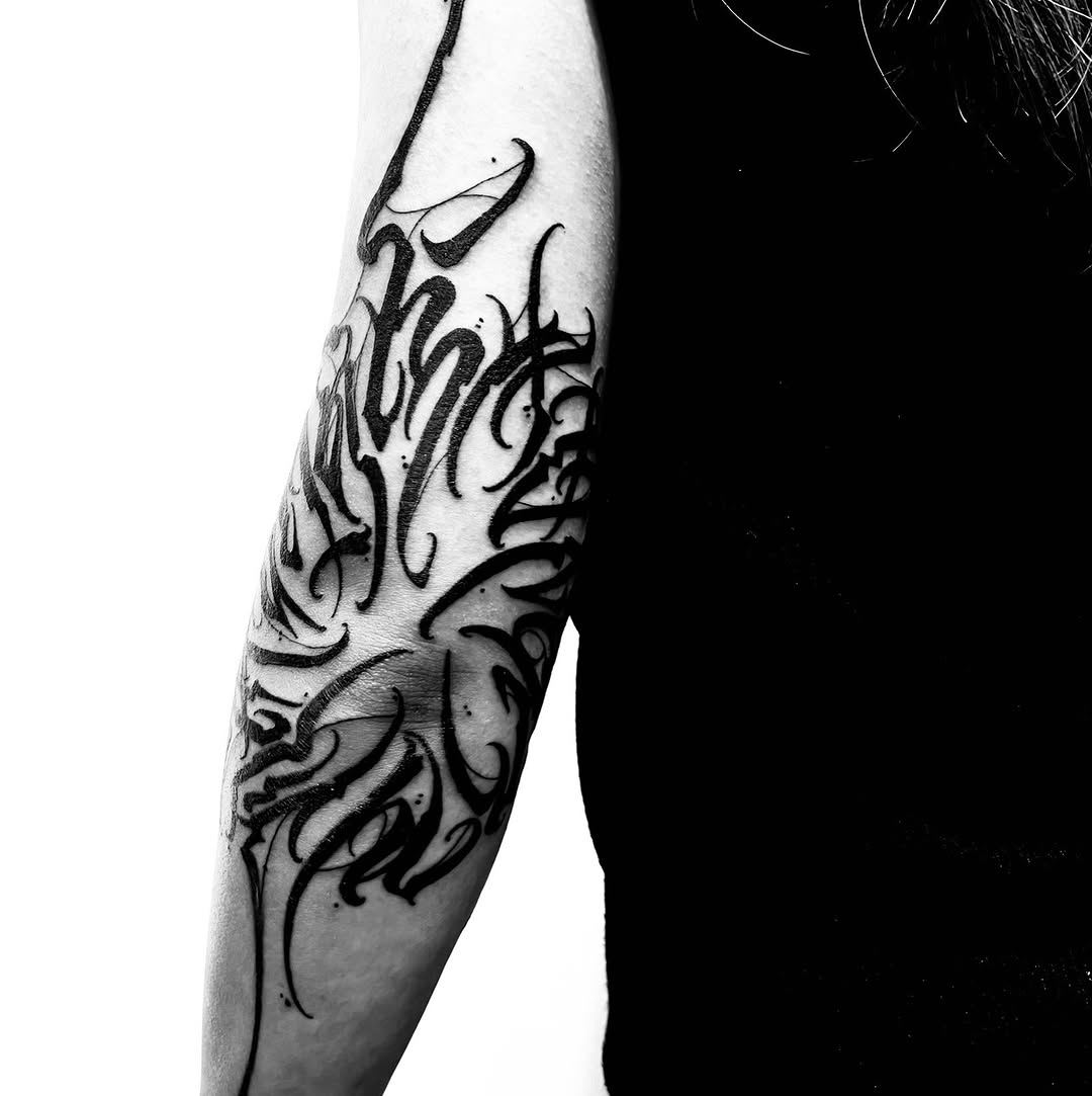 Tattoo by @jimyuip — lettering_script