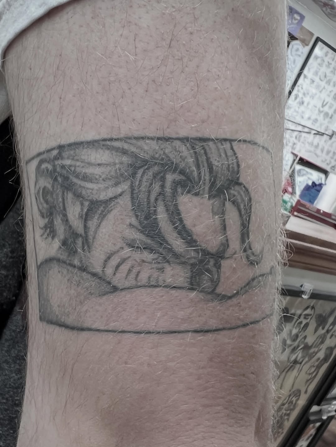 Tattoo by @mattbagodonuts — black_and_grey, realism