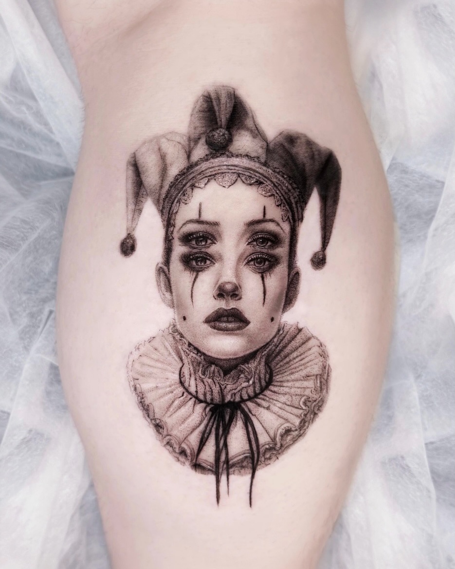 Tattoo by @lucyy.inked โ realism, black_and_grey