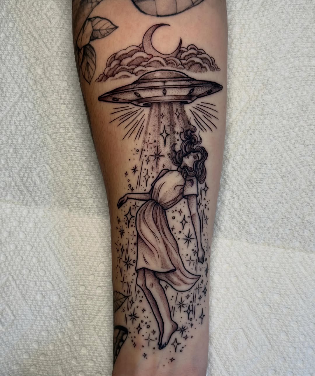 Tattoo by @luckyseventattoos — black_and_grey, illustrative
