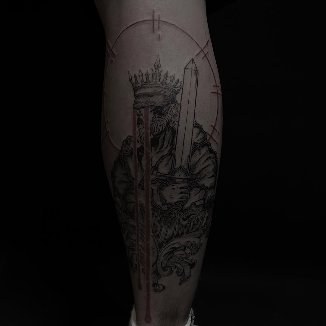Tattoo by @dark_is_bright_ink — black_and_grey, dark_realism