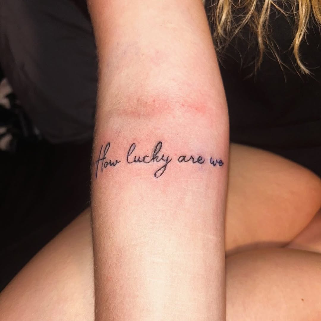 Tattoo by @cmillsink — lettering_script, fine_line