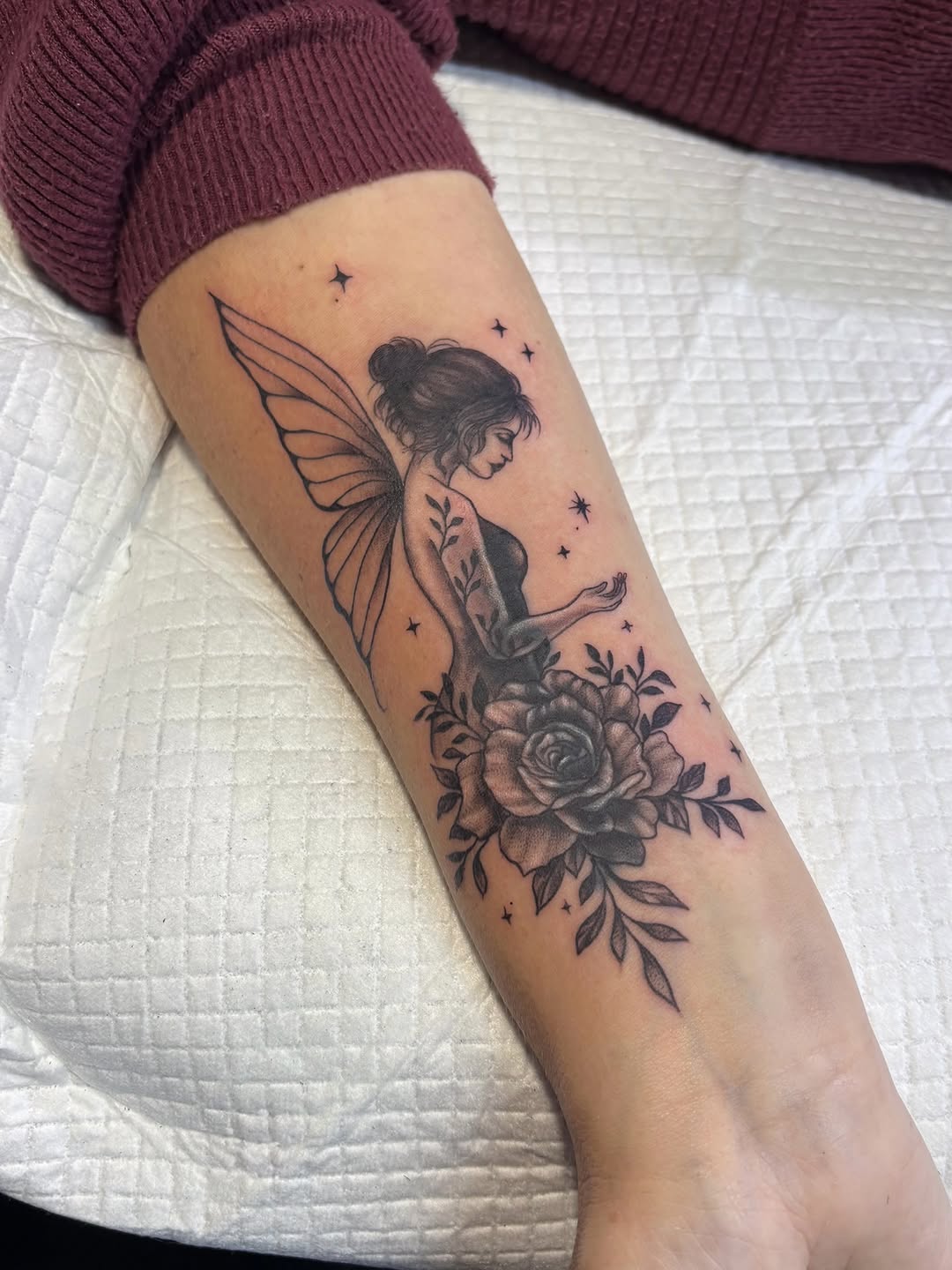 Tattoo by @artbyaimeedaniels — black_and_grey