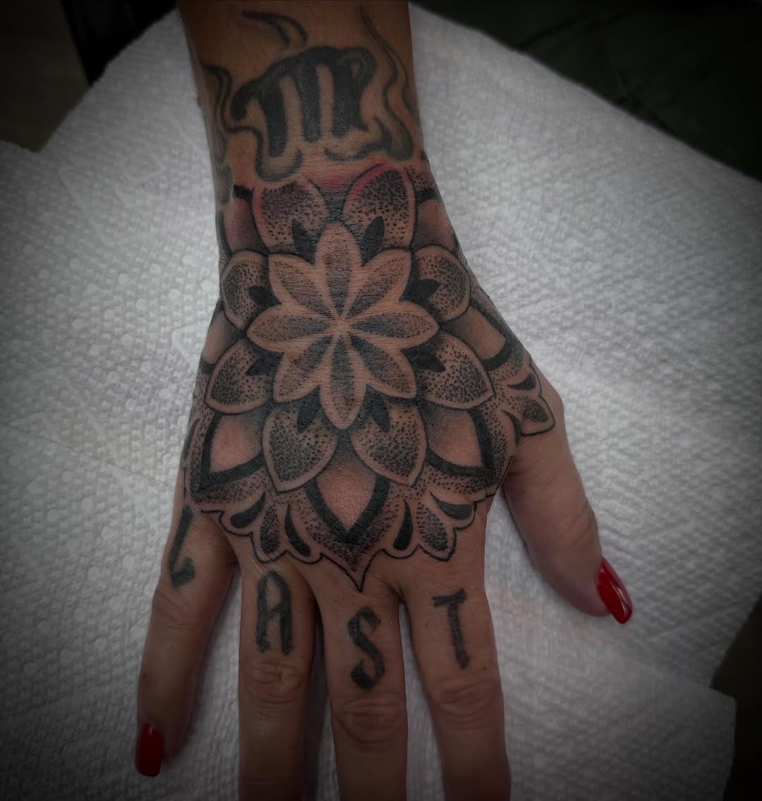 Tattoo by @dirtyletters937 — geometric, dotwork