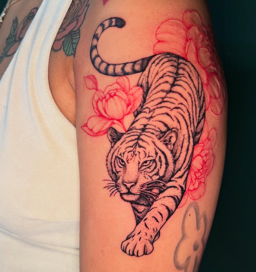 Tattoo by @pandora.inkk — illustrative, black_and_grey