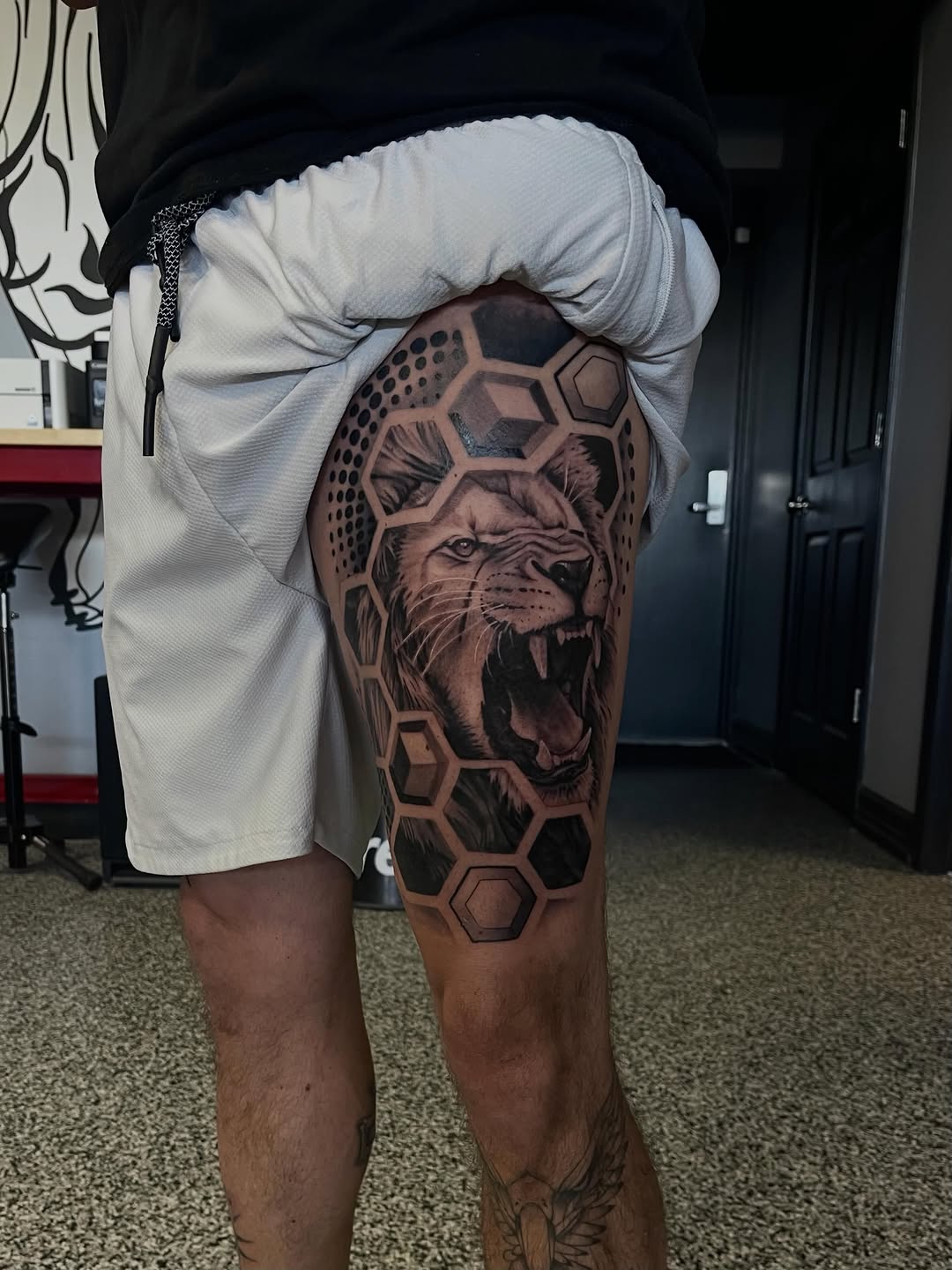 Tattoo by @thinkinkjr — realism, geometric