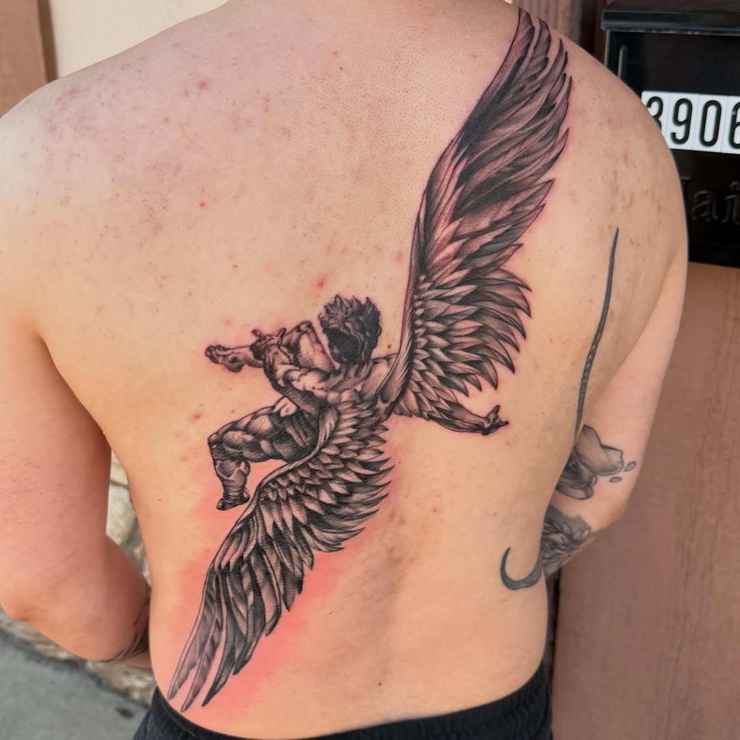 Tattoo by @tina2.0_tattoos — realism, black_and_grey