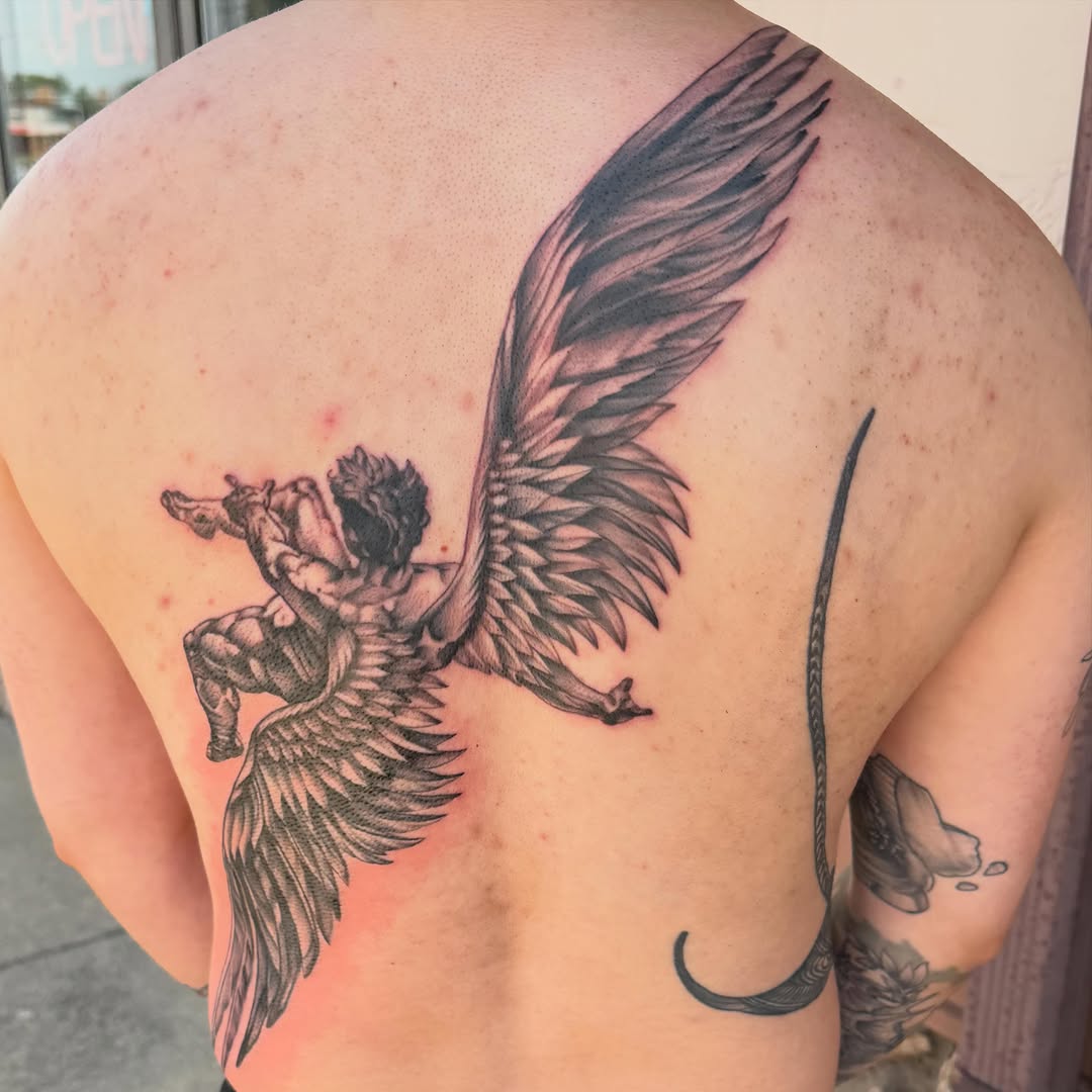 Tattoo by @tina2.0_tattoos — realism, black_and_grey