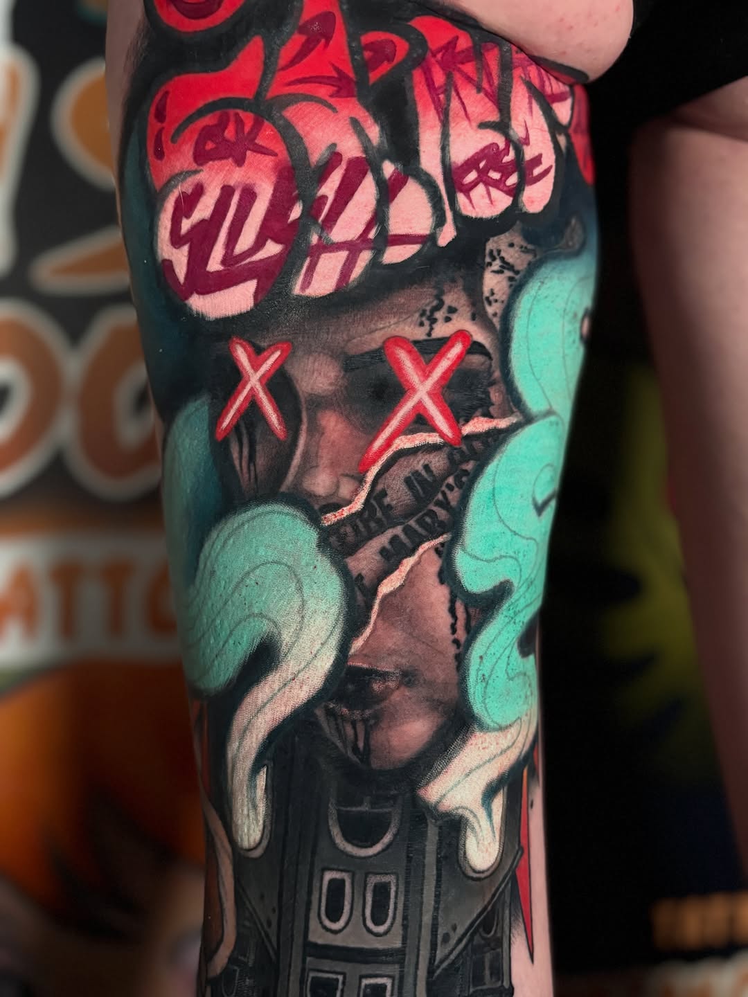 Tattoo by @slushtattoos โ trash_polka