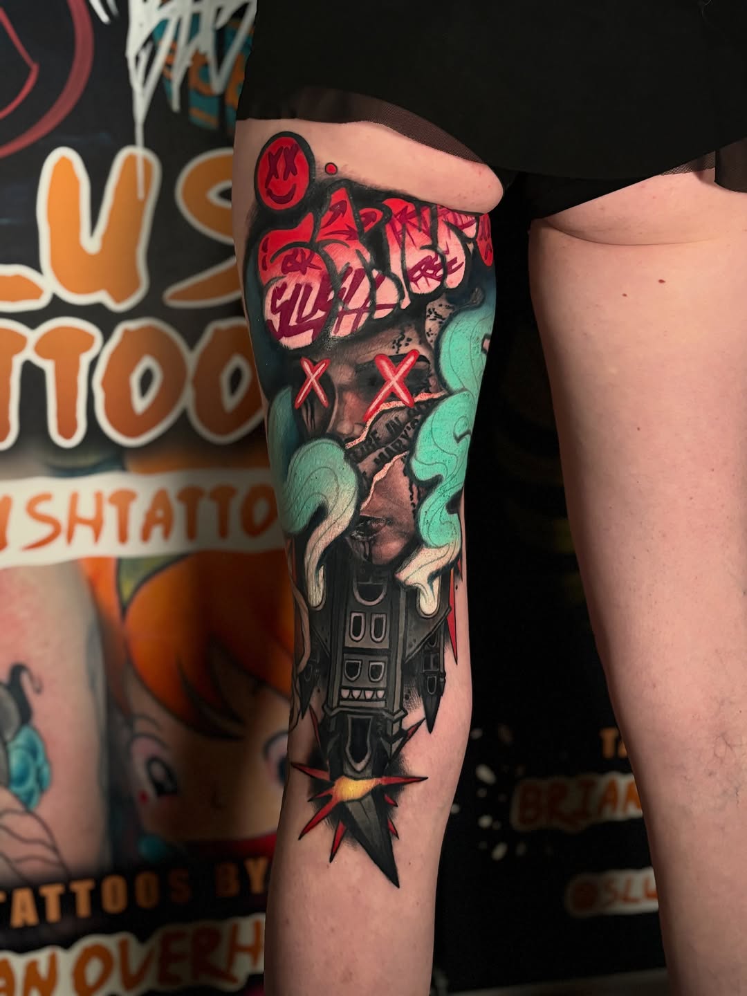Tattoo by @slushtattoos โ trash_polka