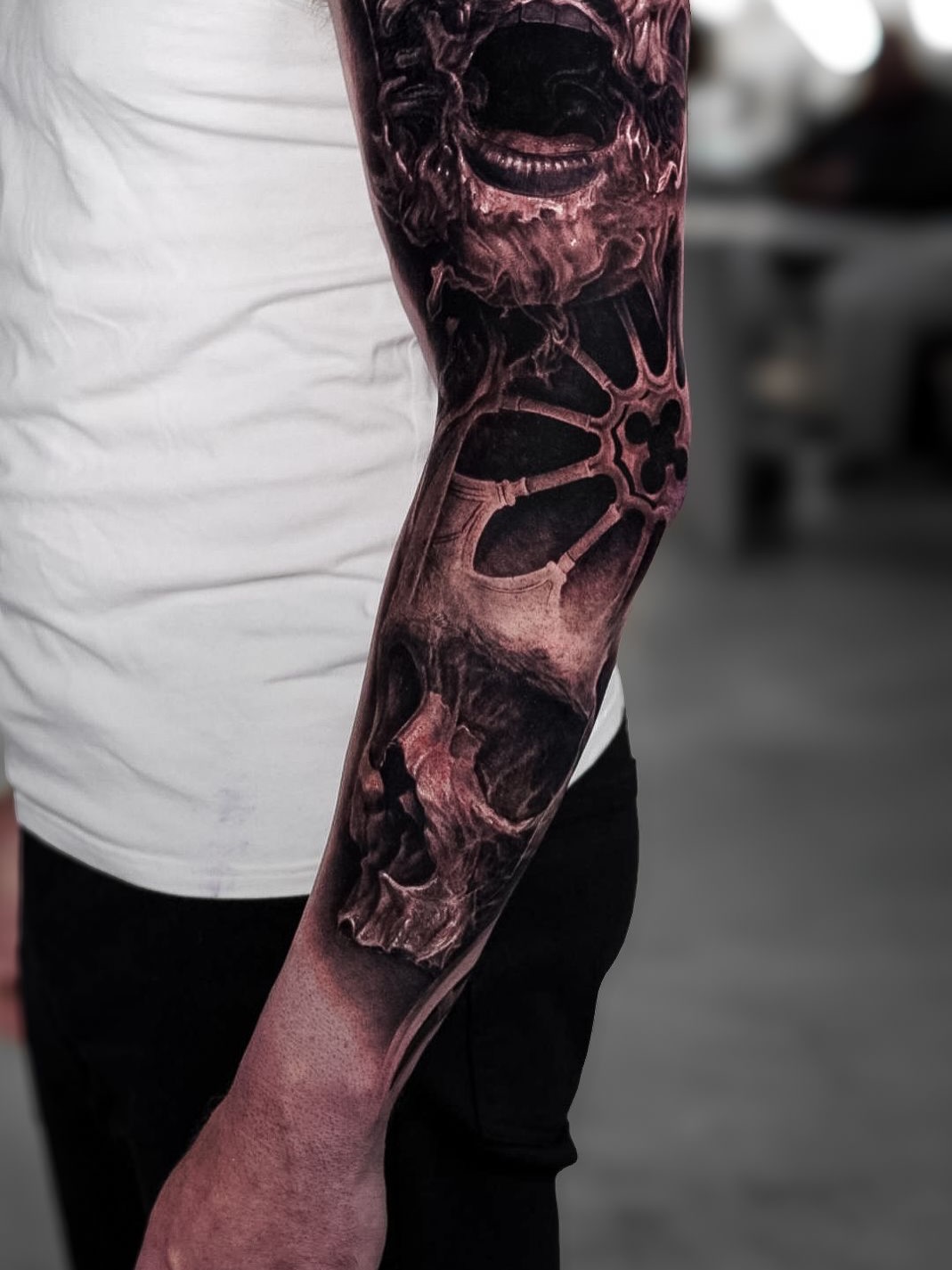 Tattoo by @davidbaenatattoo — realism, dark_realism