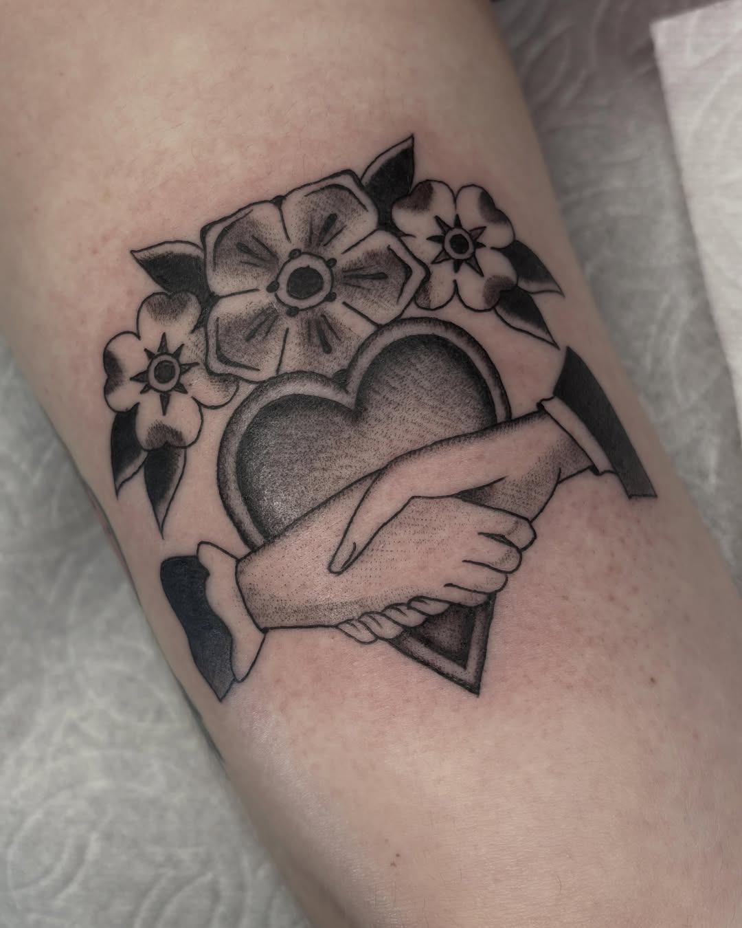 Tattoo by @ameliarosetattoo — american_traditional, black_and_grey