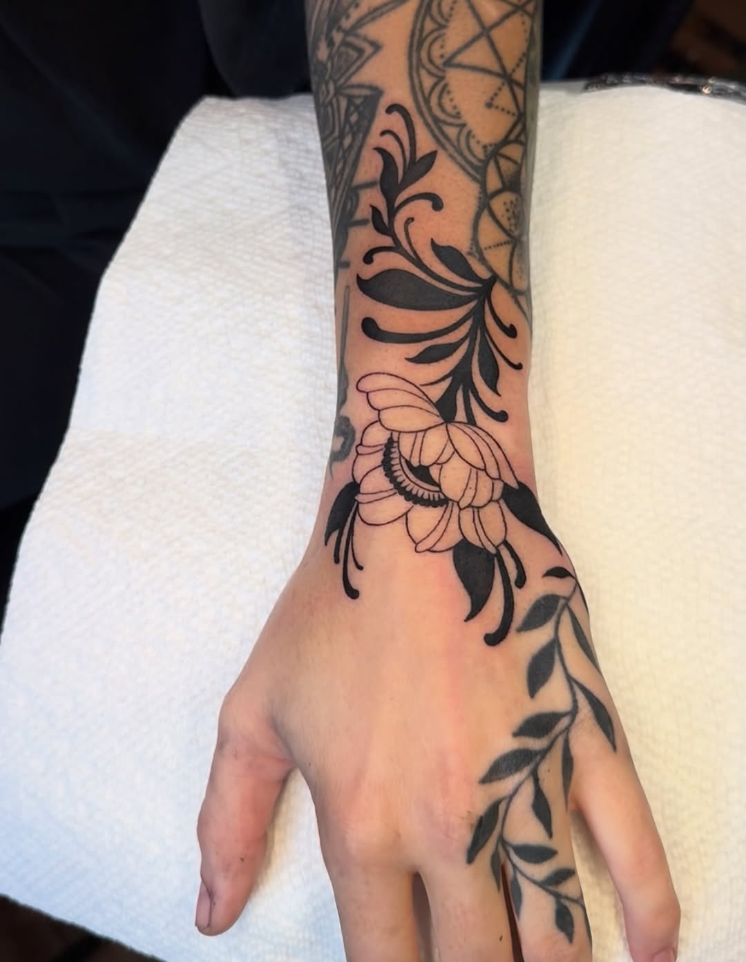 Tattoo by @elijahforstertattoos โ blackwork, ornamental