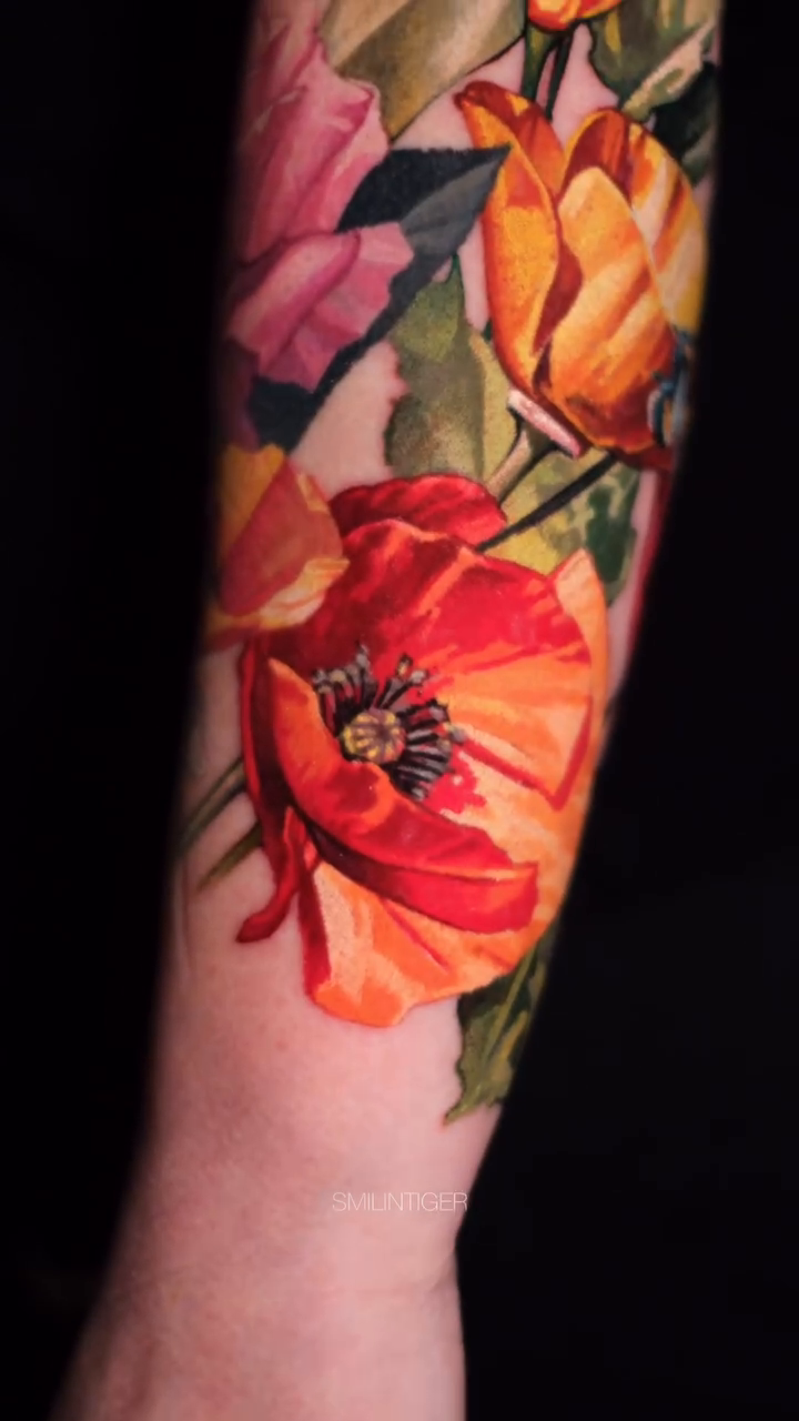 Tattoo by @smilintiger — realism, watercolor