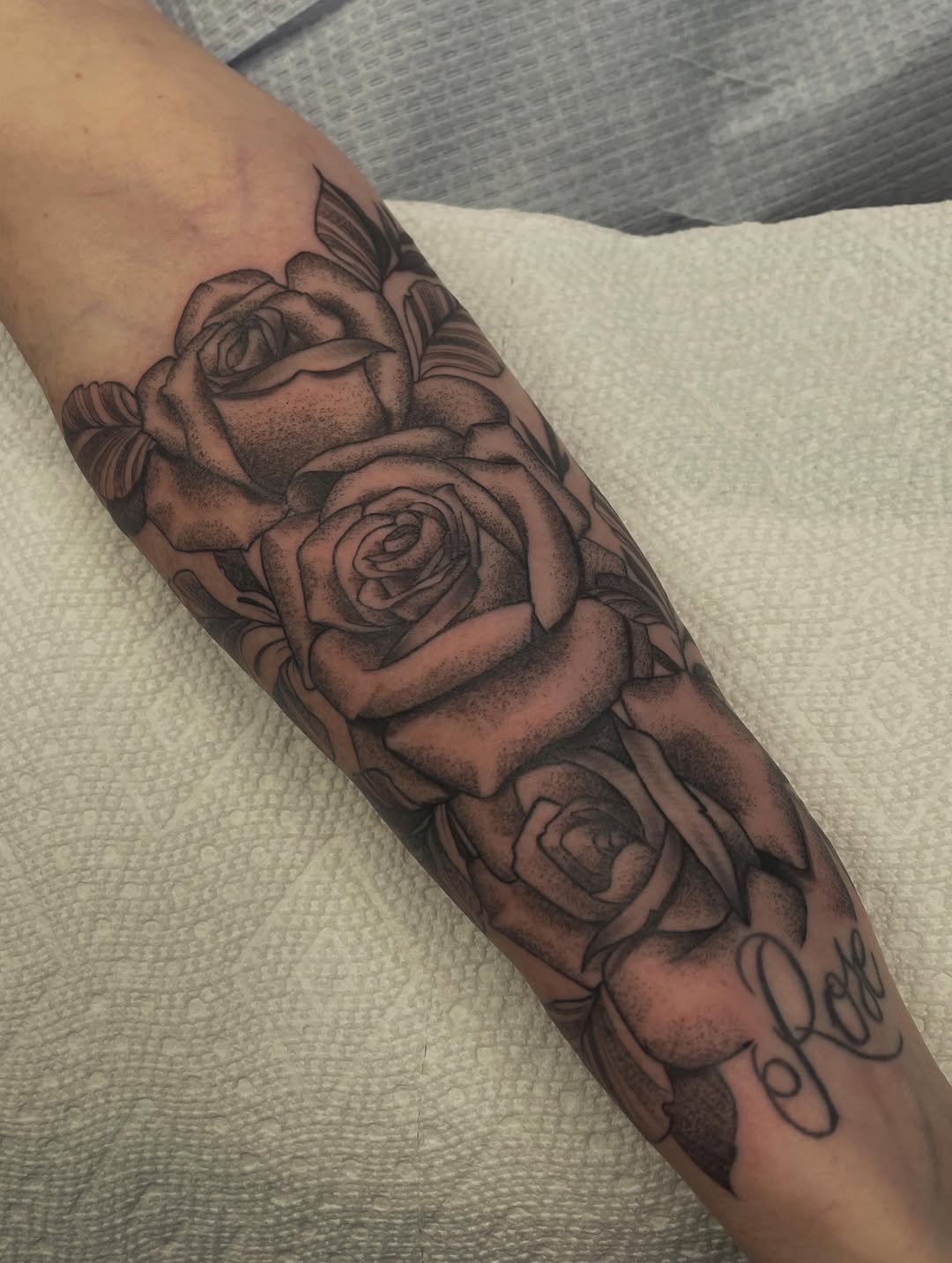 Tattoo by @andreyu187 — black_and_grey, illustrative