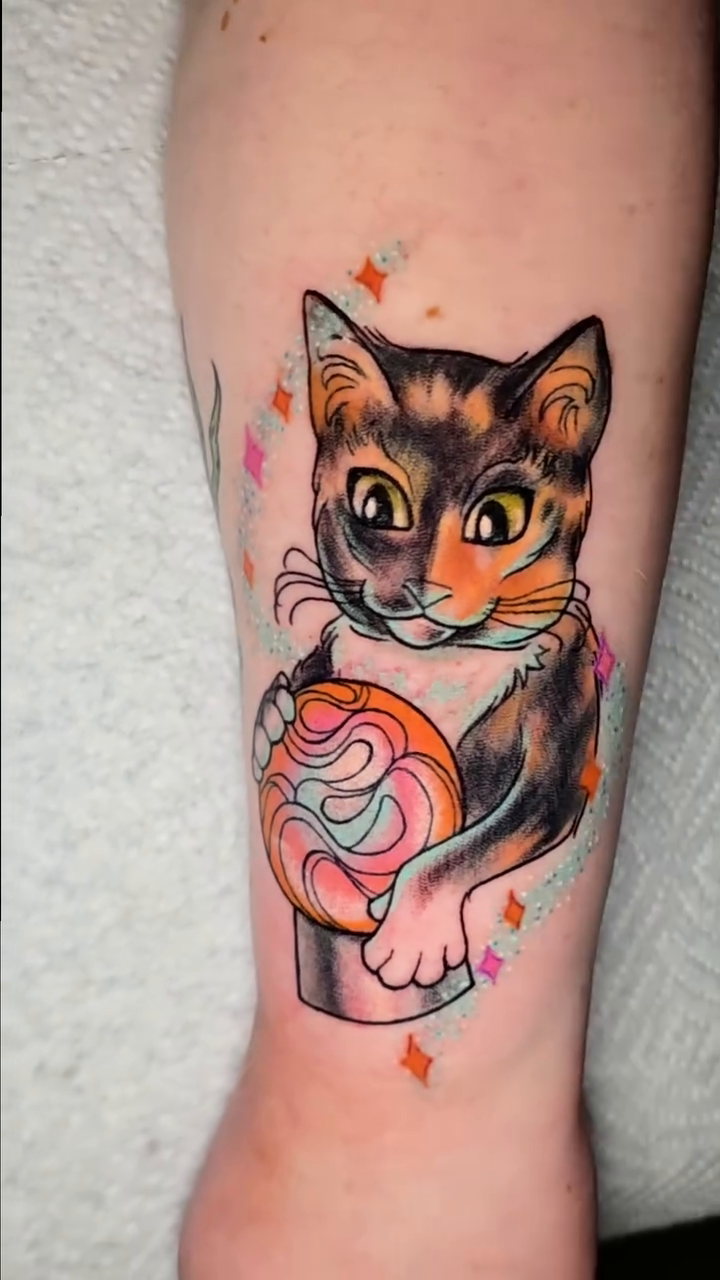 Tattoo by @aprilhightattoo — illustrative, new_school