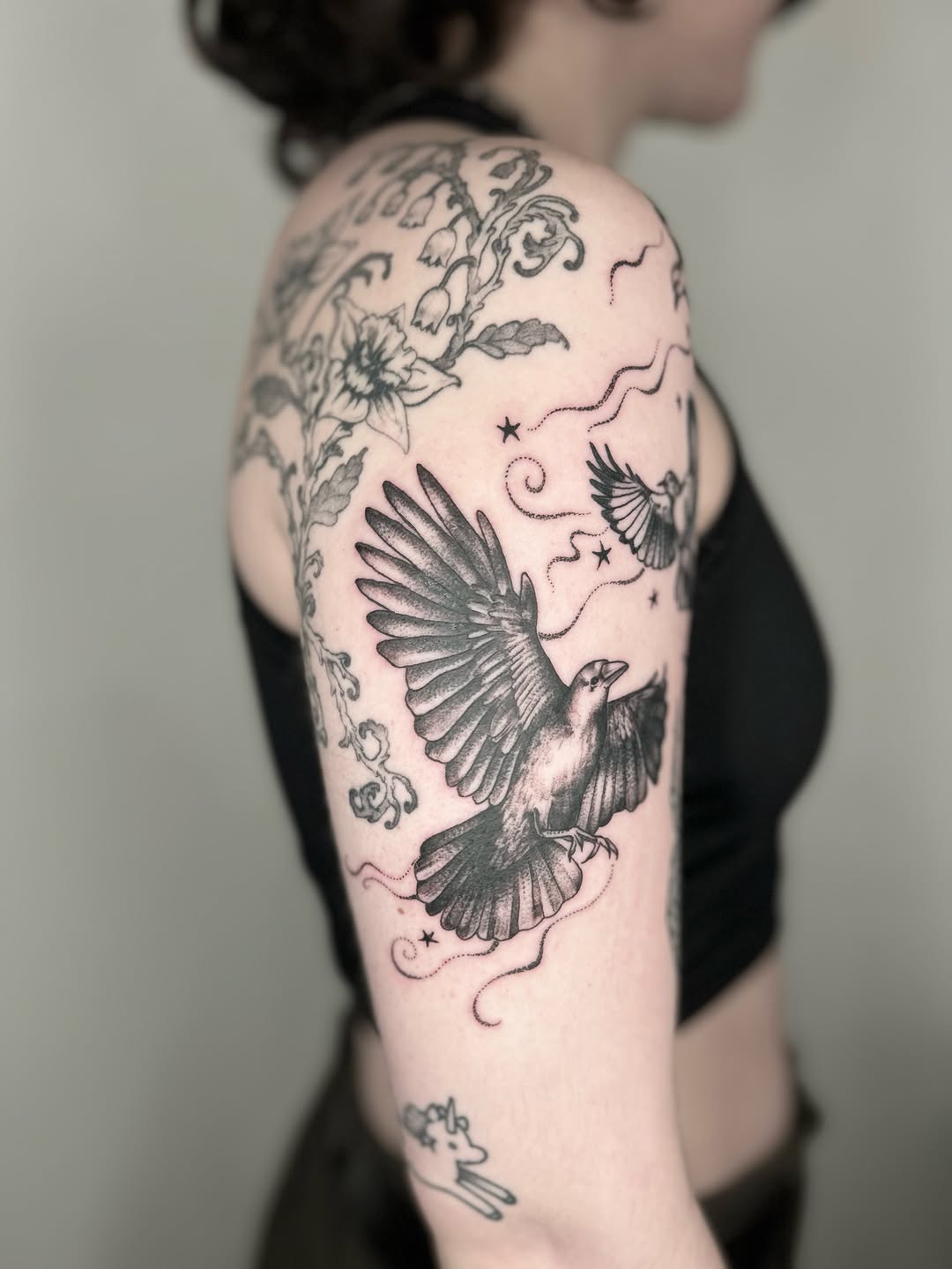 Tattoo by @adieyatty — illustrative, black_and_grey
