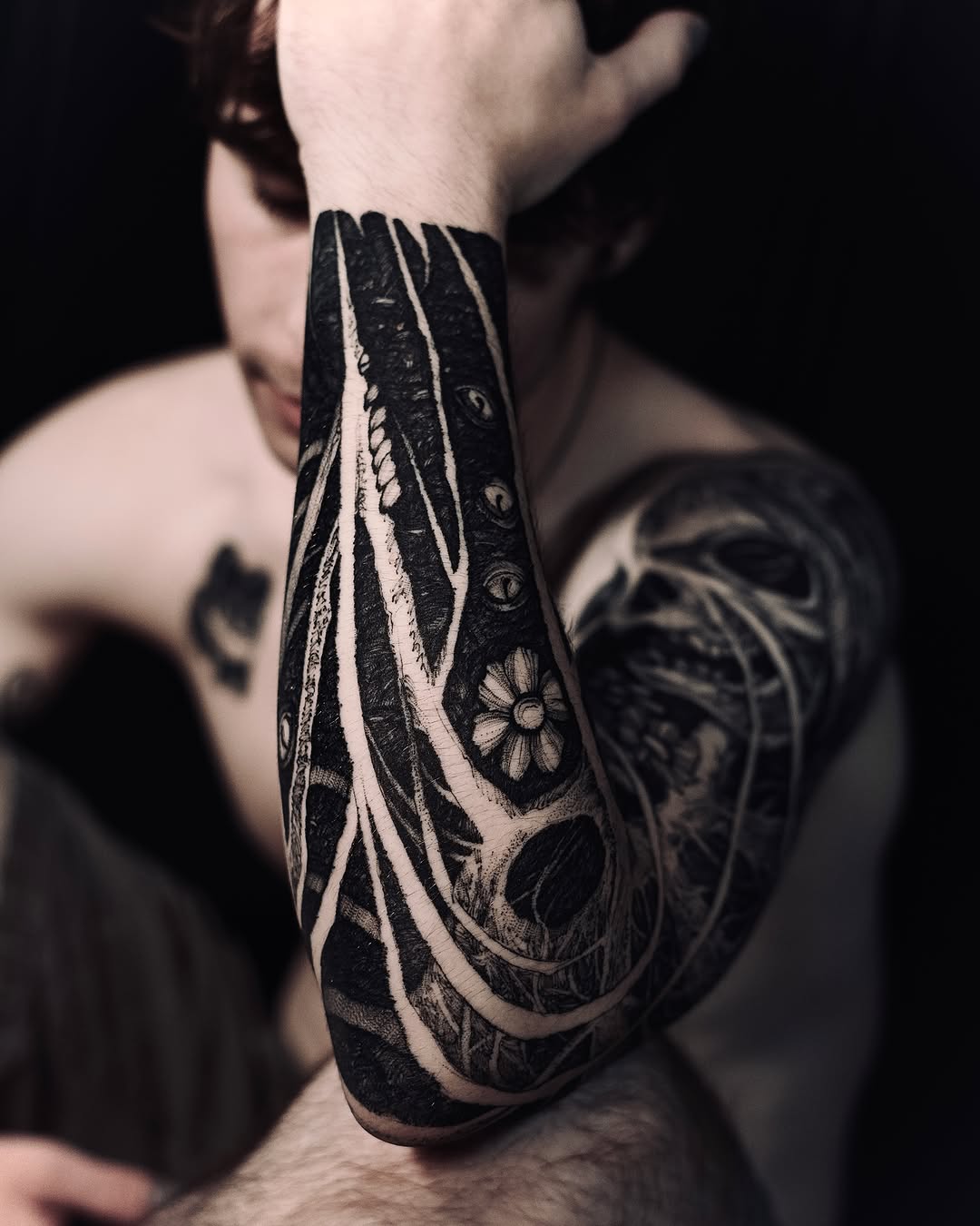 Tattoo by @sflpczk — blackwork, dotwork
